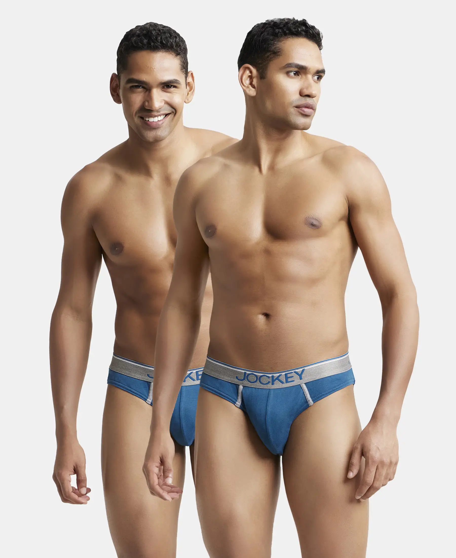 Super Combed Cotton Rib Solid Brief with Ultrasoft Waistband - Seaport Teal (Pack of 2)