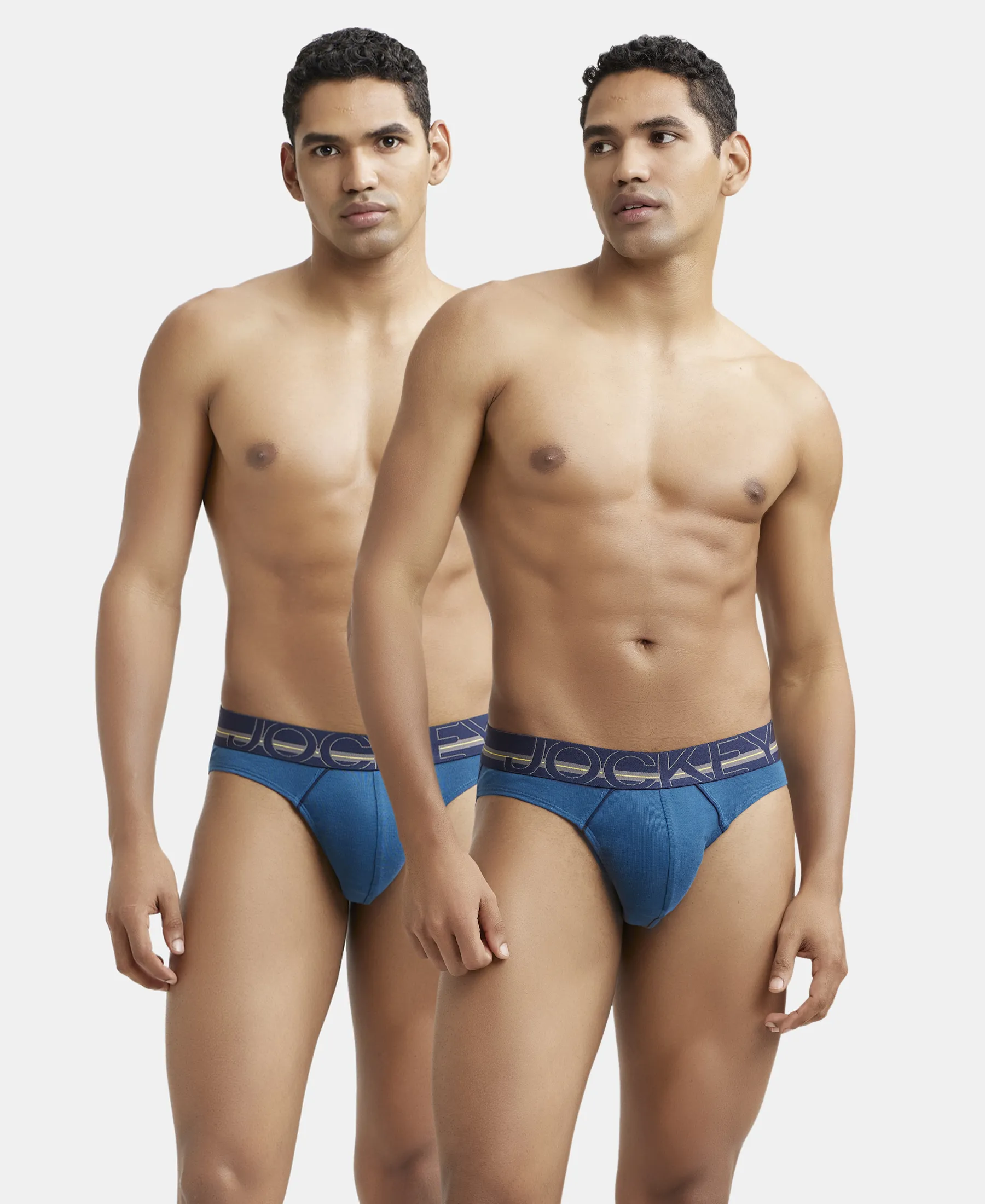 Super Combed Cotton Rib Solid Brief with Ultrasoft Waistband - Seaport Teal (Pack of 2)