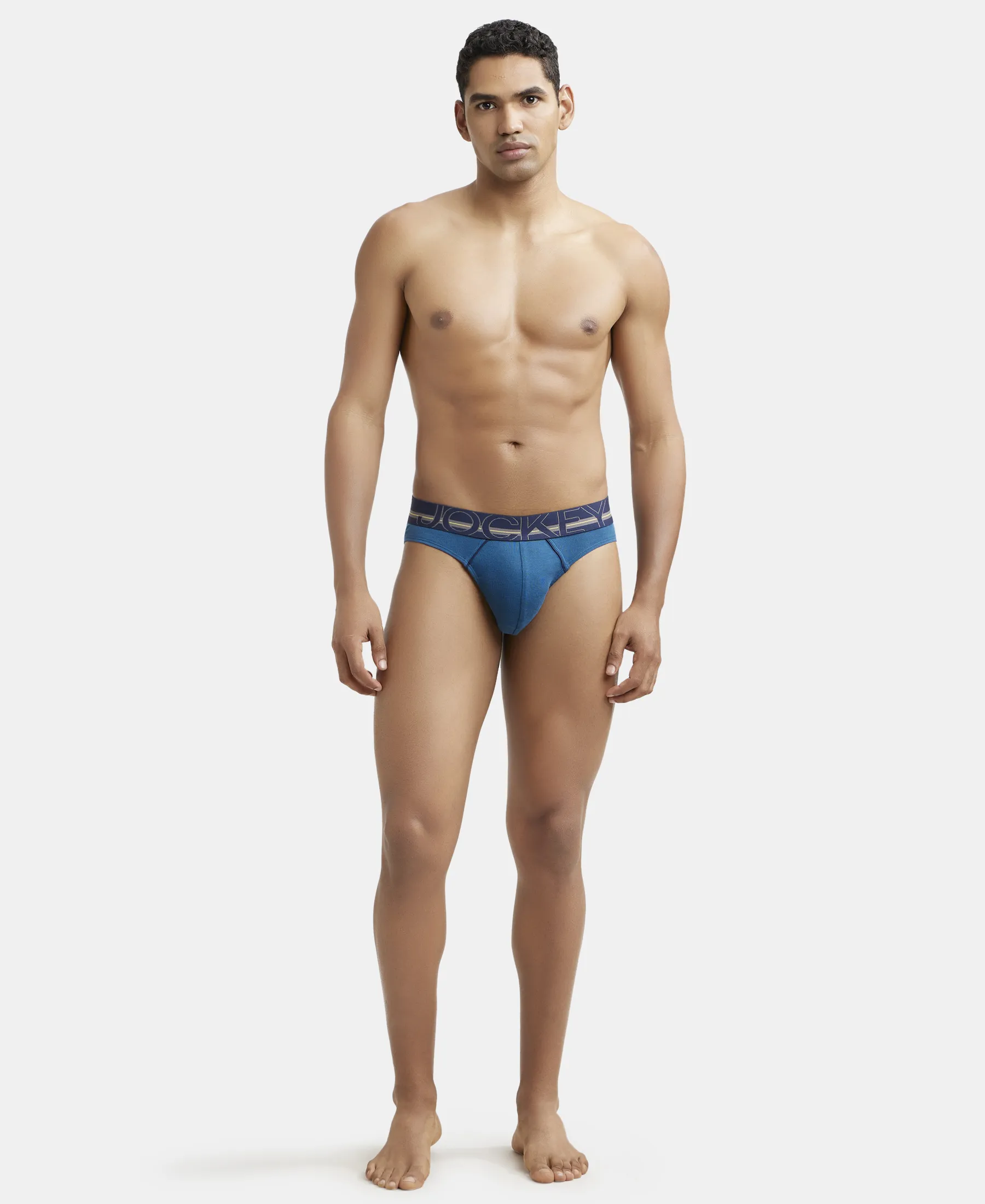Super Combed Cotton Rib Solid Brief with Ultrasoft Waistband - Seaport Teal (Pack of 2) - Image 4