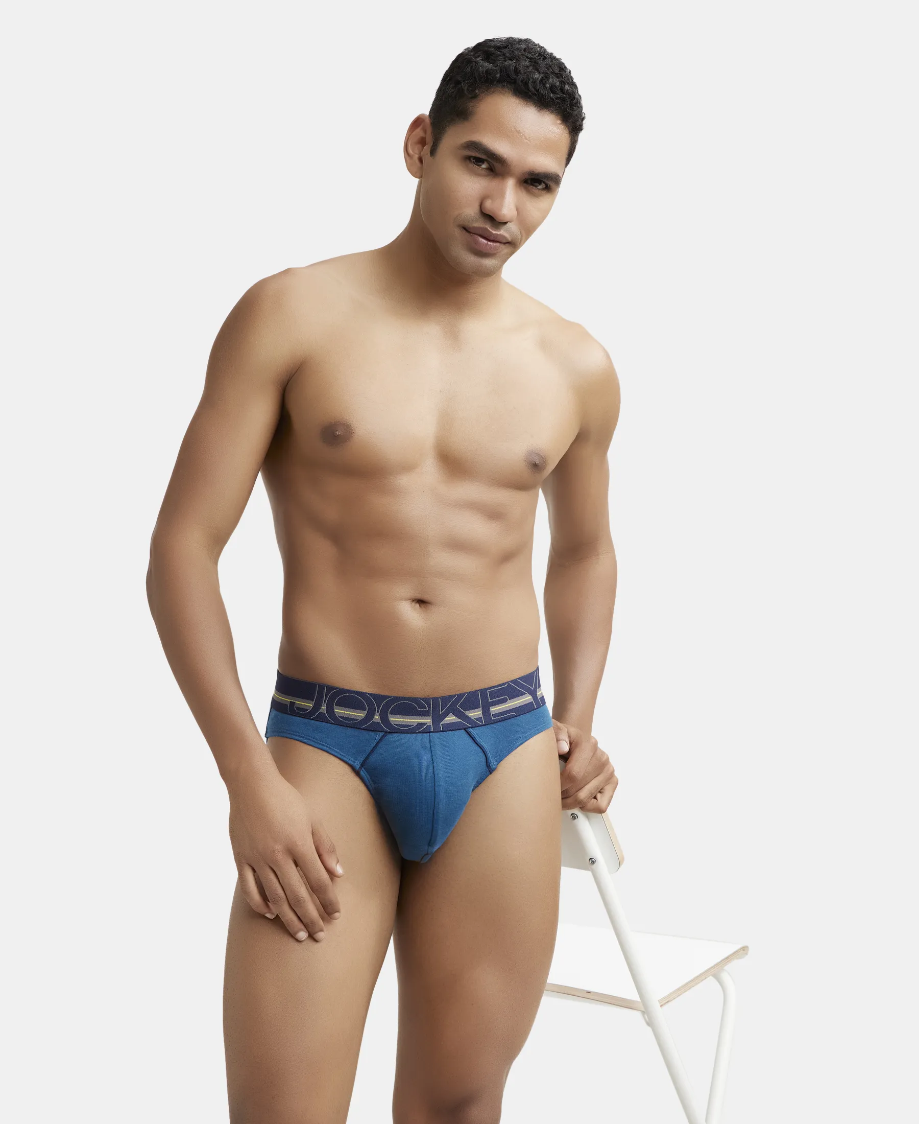 Super Combed Cotton Rib Solid Brief with Ultrasoft Waistband - Seaport Teal (Pack of 2) - Image 8
