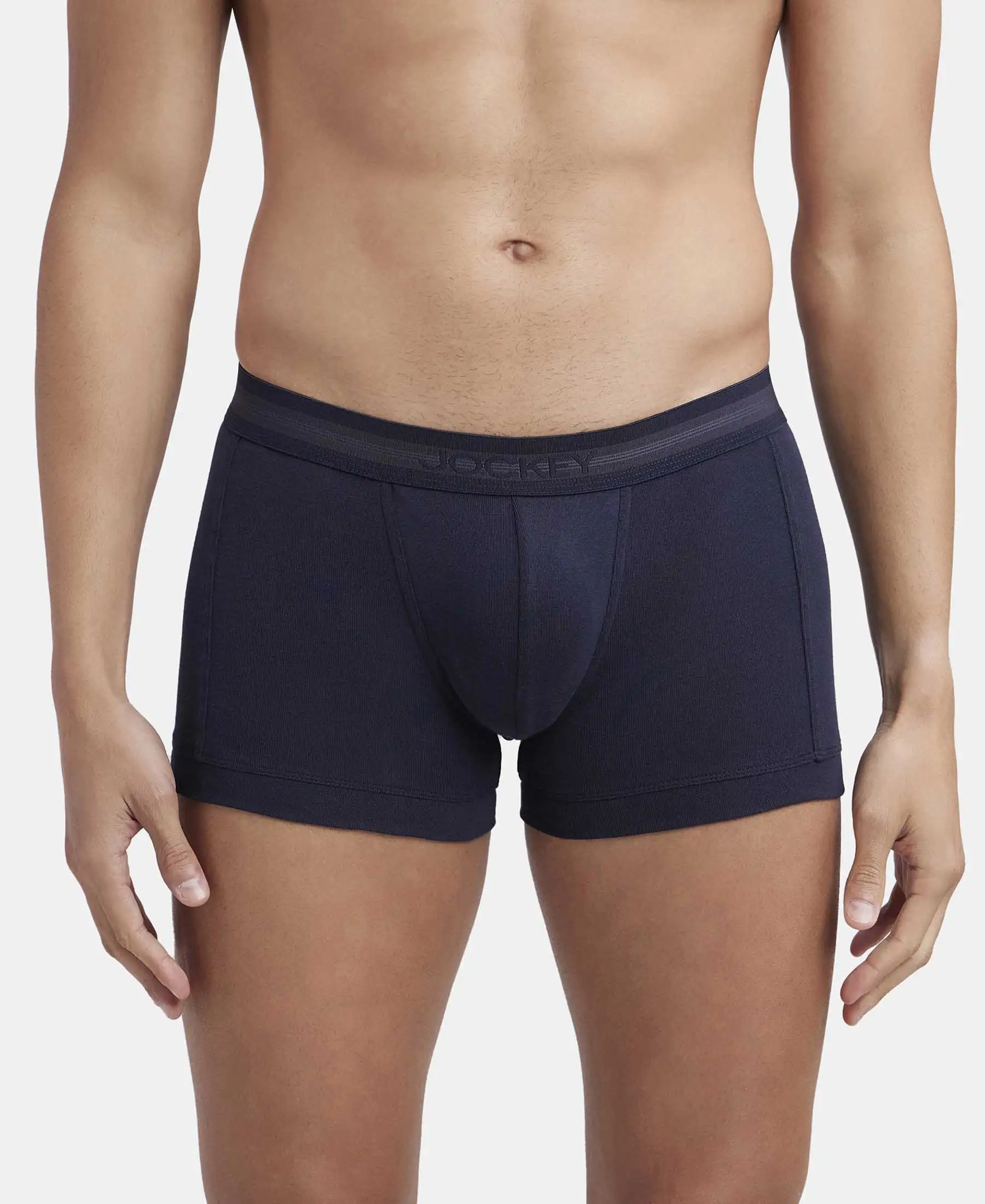 Super Combed Cotton Rib Solid Trunk with StayFresh Treatment - Deep Navy