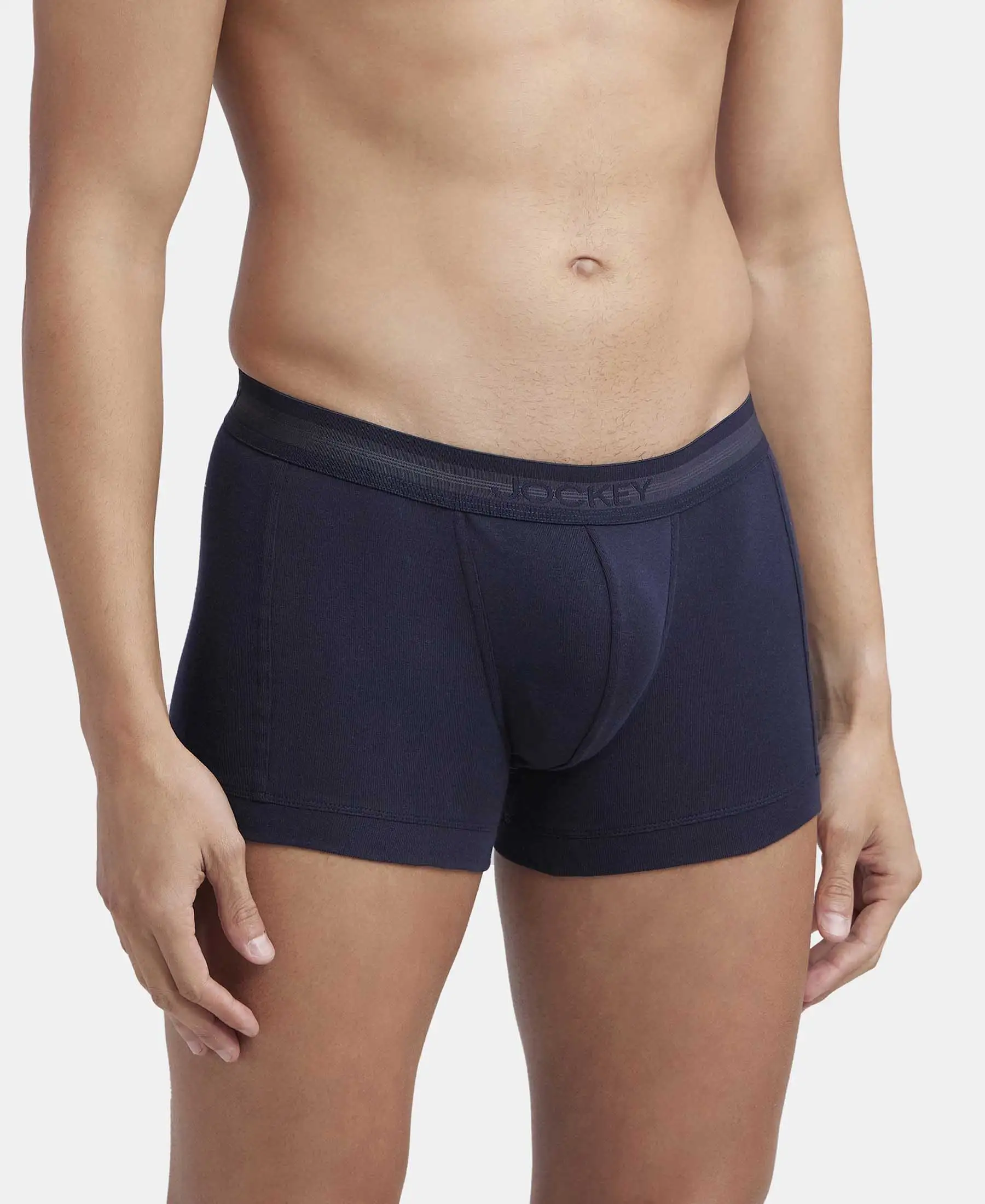 Super Combed Cotton Rib Solid Trunk with StayFresh Treatment - Deep Navy - Image 2