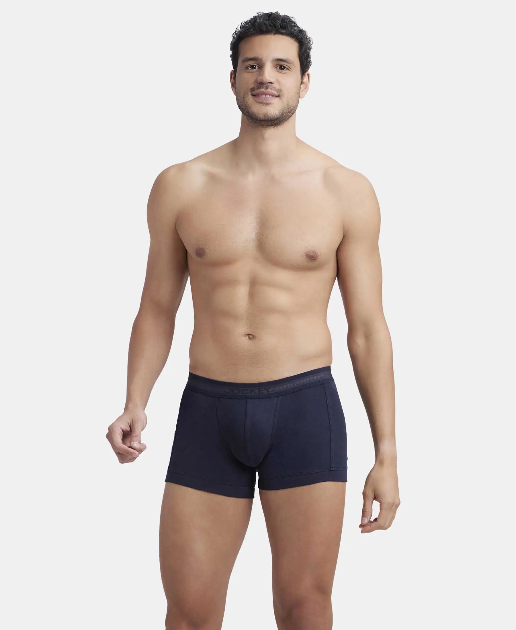 Super Combed Cotton Rib Solid Trunk with StayFresh Treatment - Deep Navy - Image 5