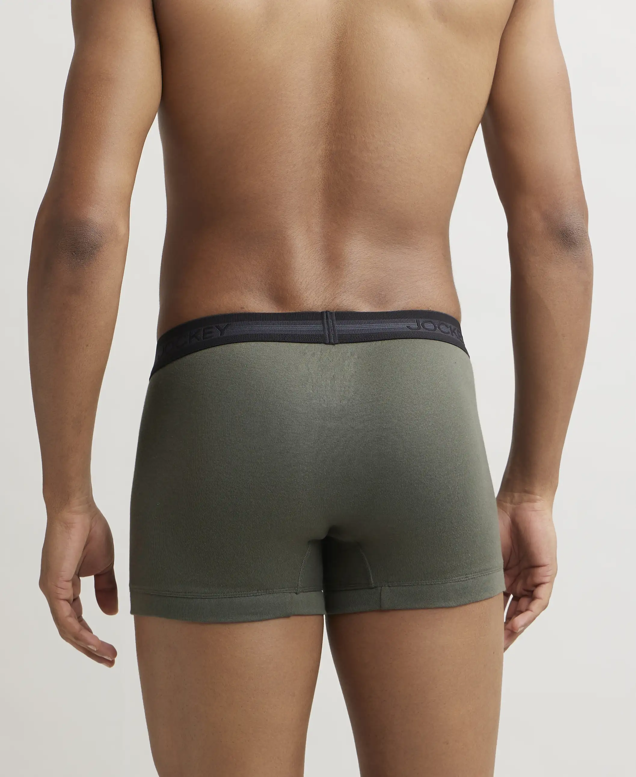 Super Combed Cotton Rib Solid Trunk with StayFresh Treatment - Deep Olive - Image 3