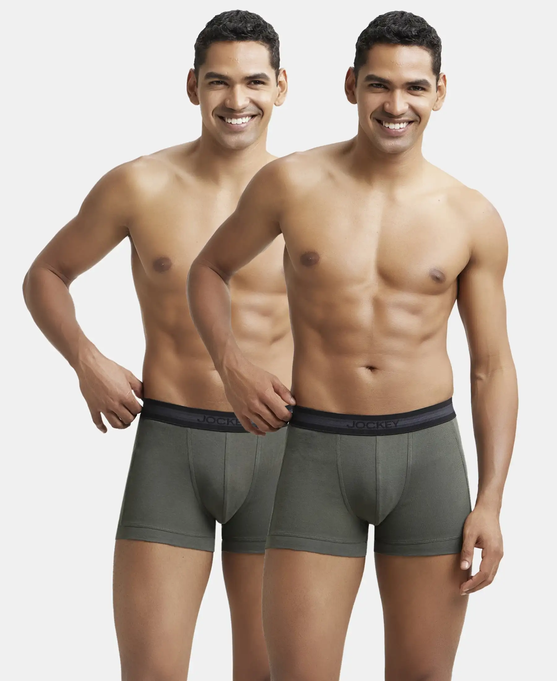 Super Combed Cotton Rib Solid Trunk with StayFresh Treatment - Deep Olive (Pack of 2) - Image 5