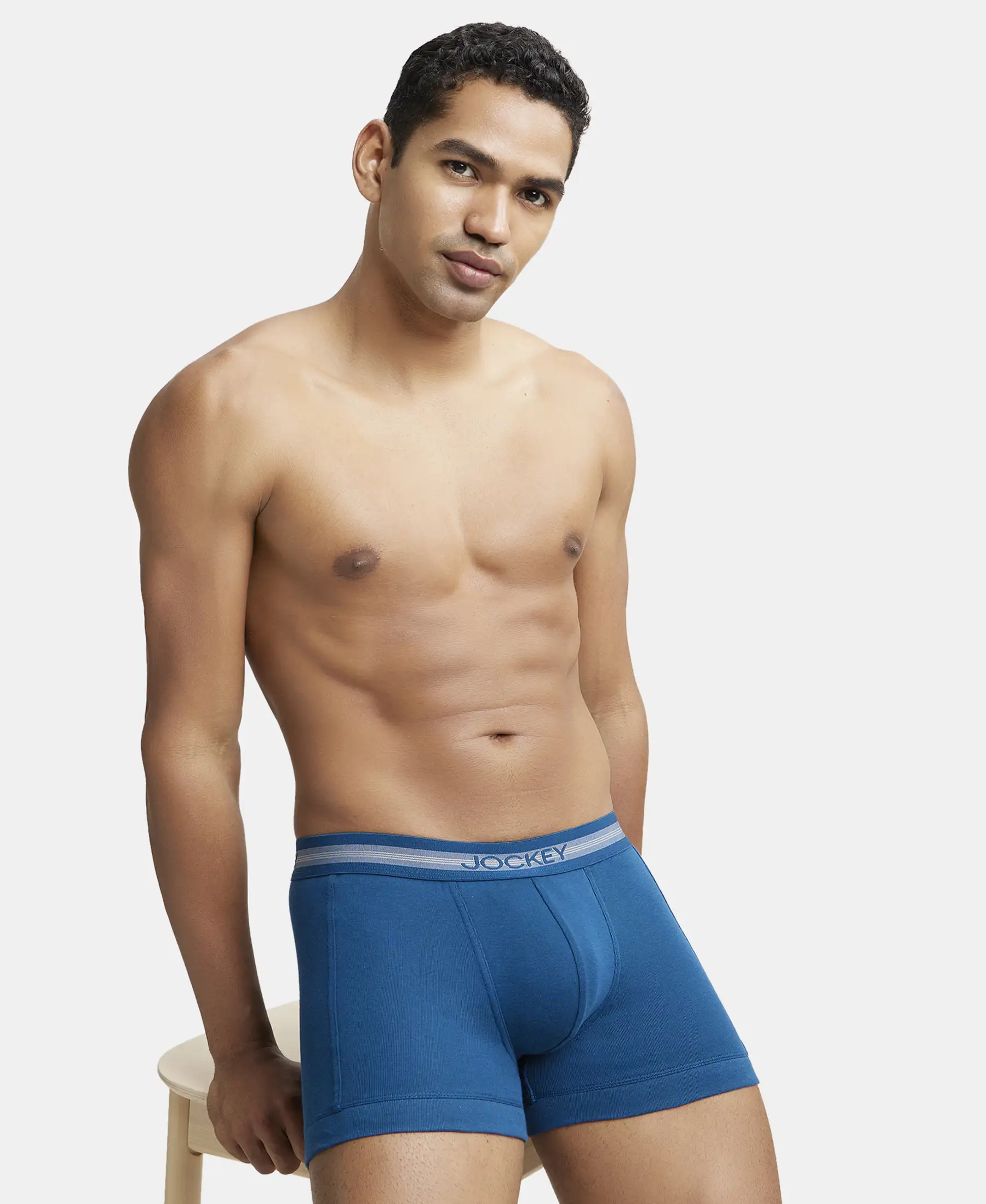 Super Combed Cotton Rib Solid Trunk with StayFresh Treatment - Poseidon - Image 5