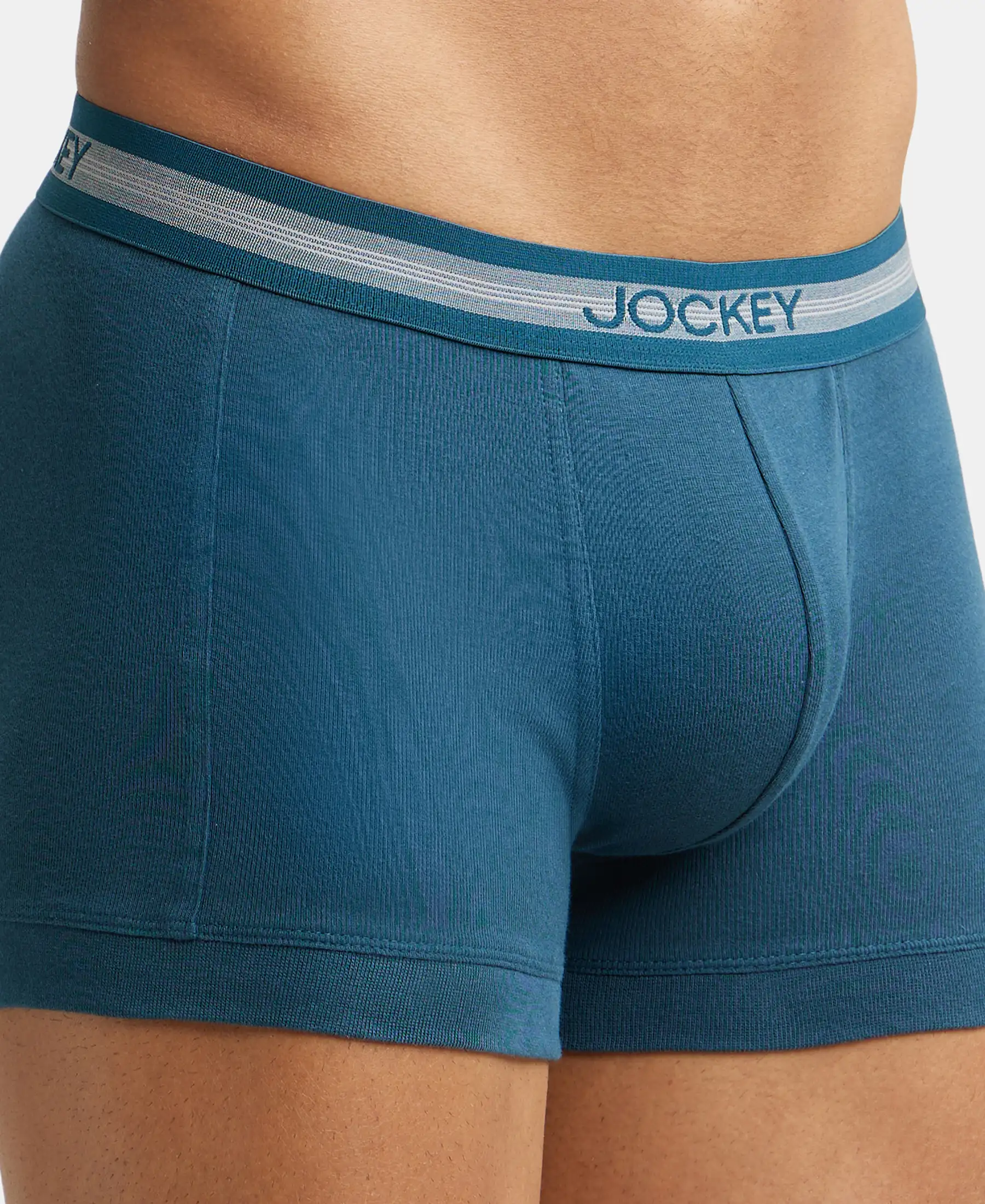Super Combed Cotton Rib Solid Trunk with StayFresh Treatment - Reflecting Pond - Image 7