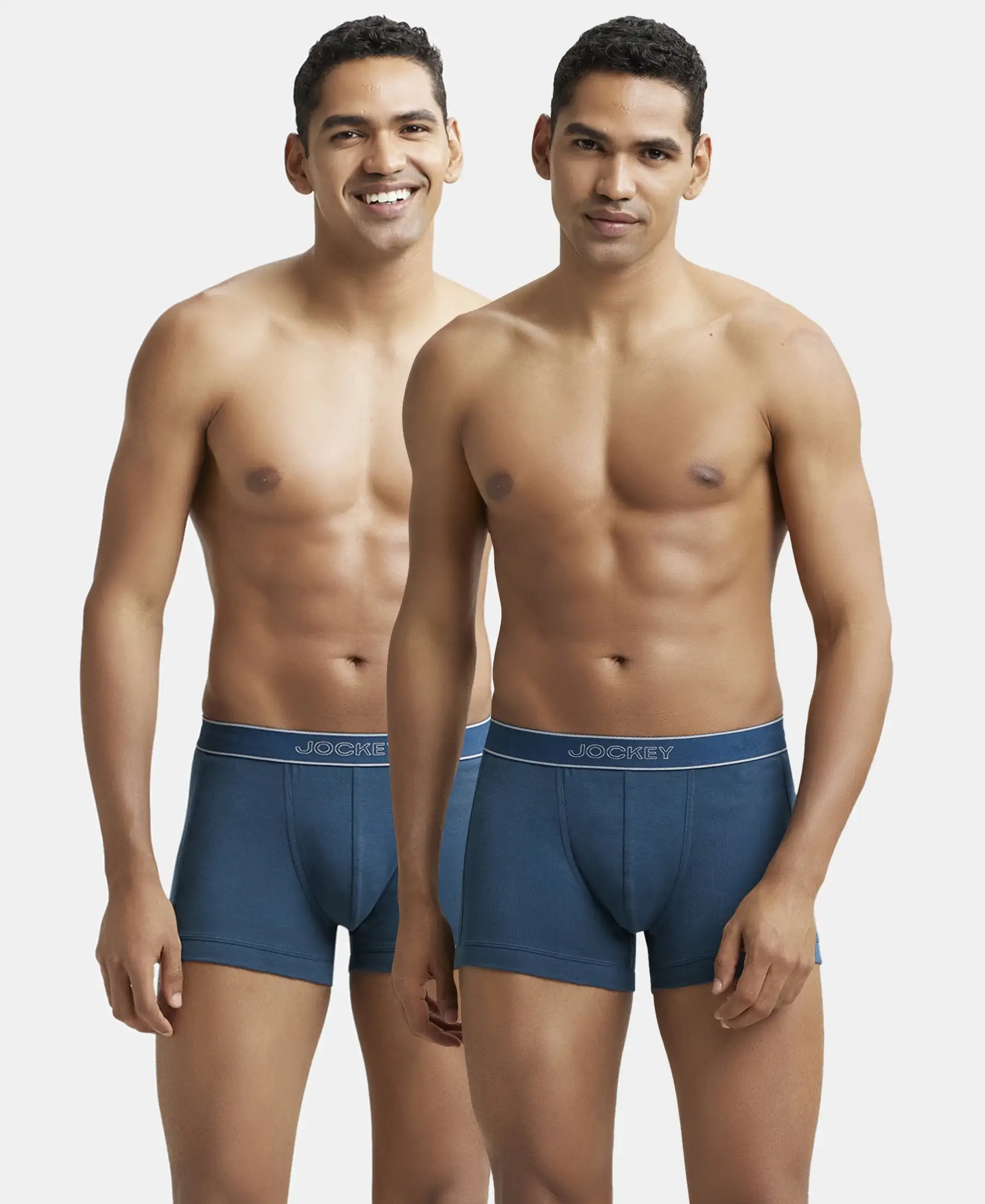 Super Combed Cotton Rib Solid Trunk with StayFresh Treatment - Reflecting Pond (Pack of 2) - Image 5