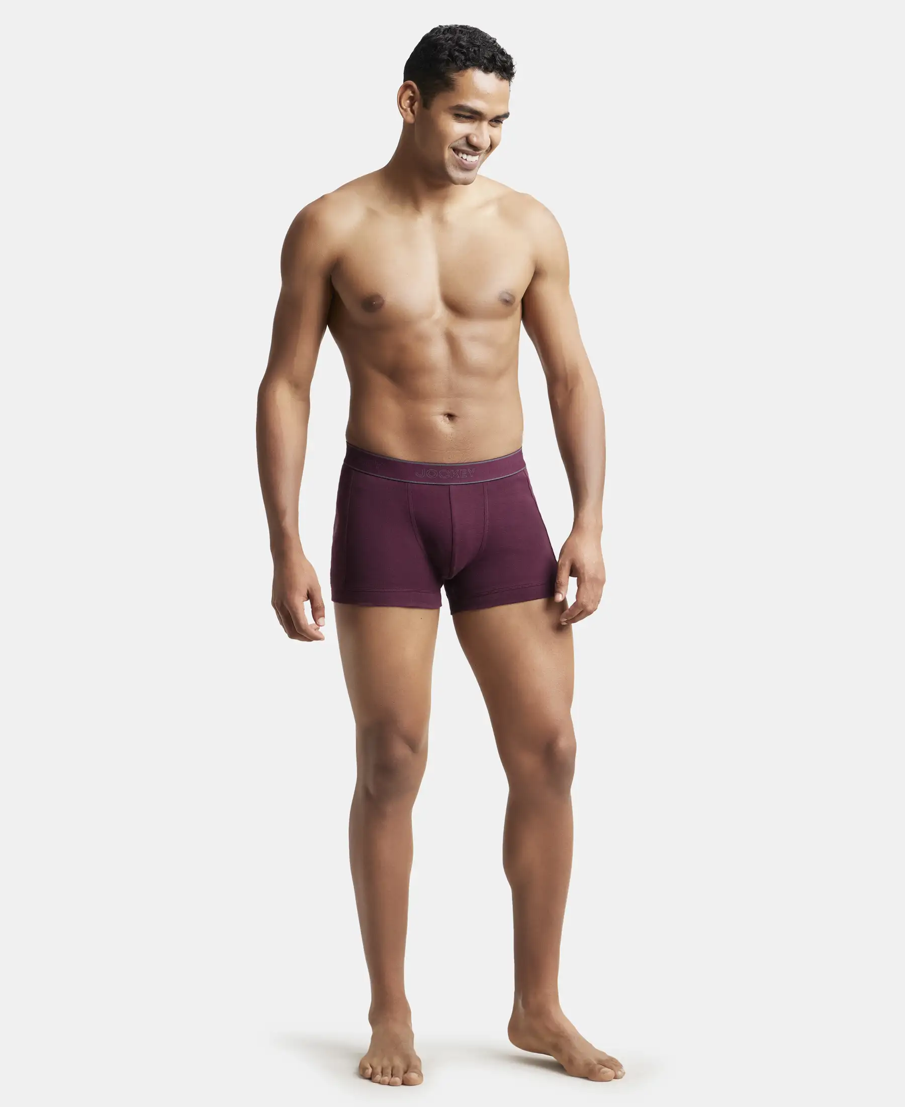 Super Combed Cotton Rib Solid Trunk with StayFresh Treatment - Wine Tasting (Pack of 2) - Image 4