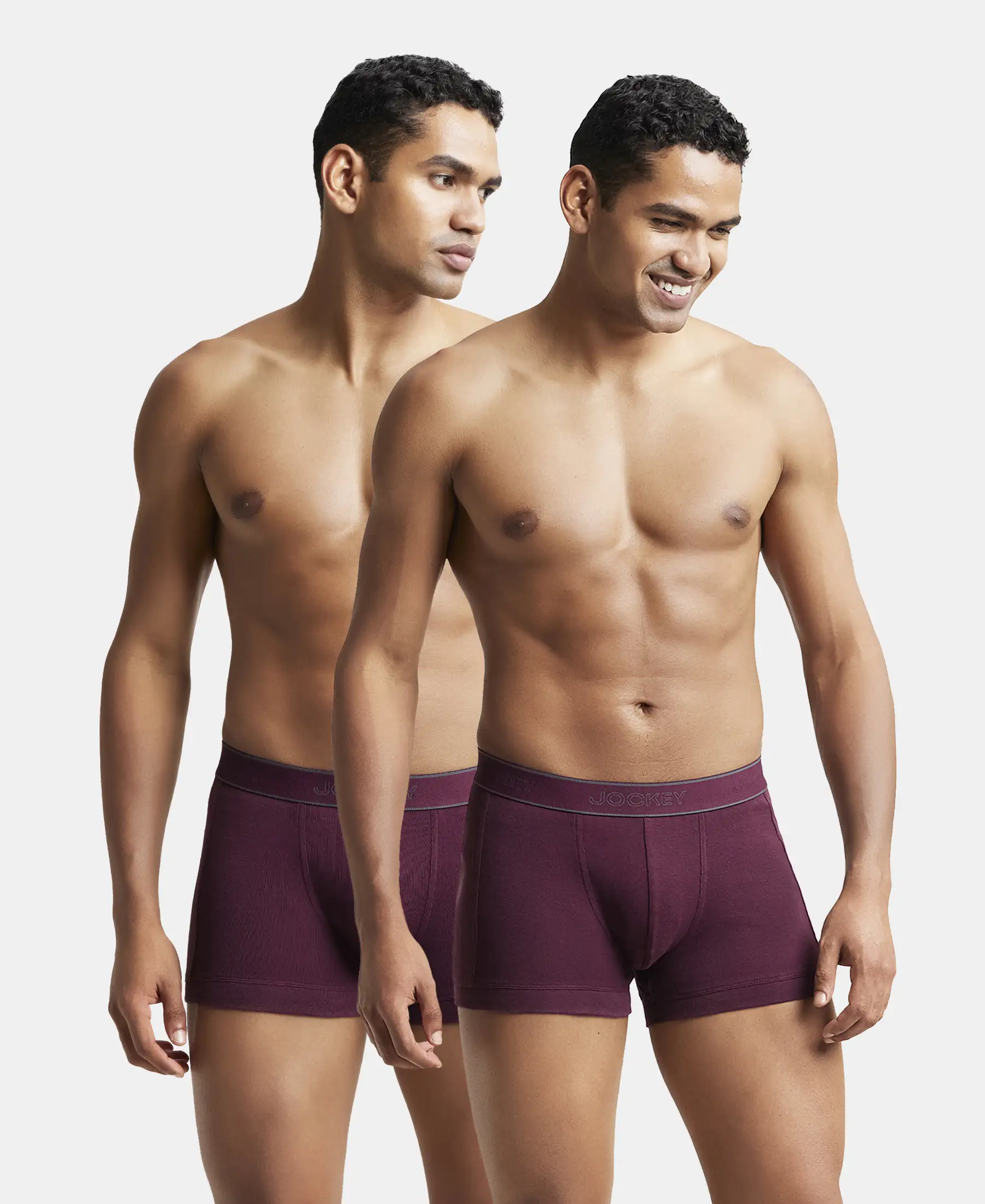 Super Combed Cotton Rib Solid Trunk with StayFresh Treatment - Wine Tasting (Pack of 2) - Image 5