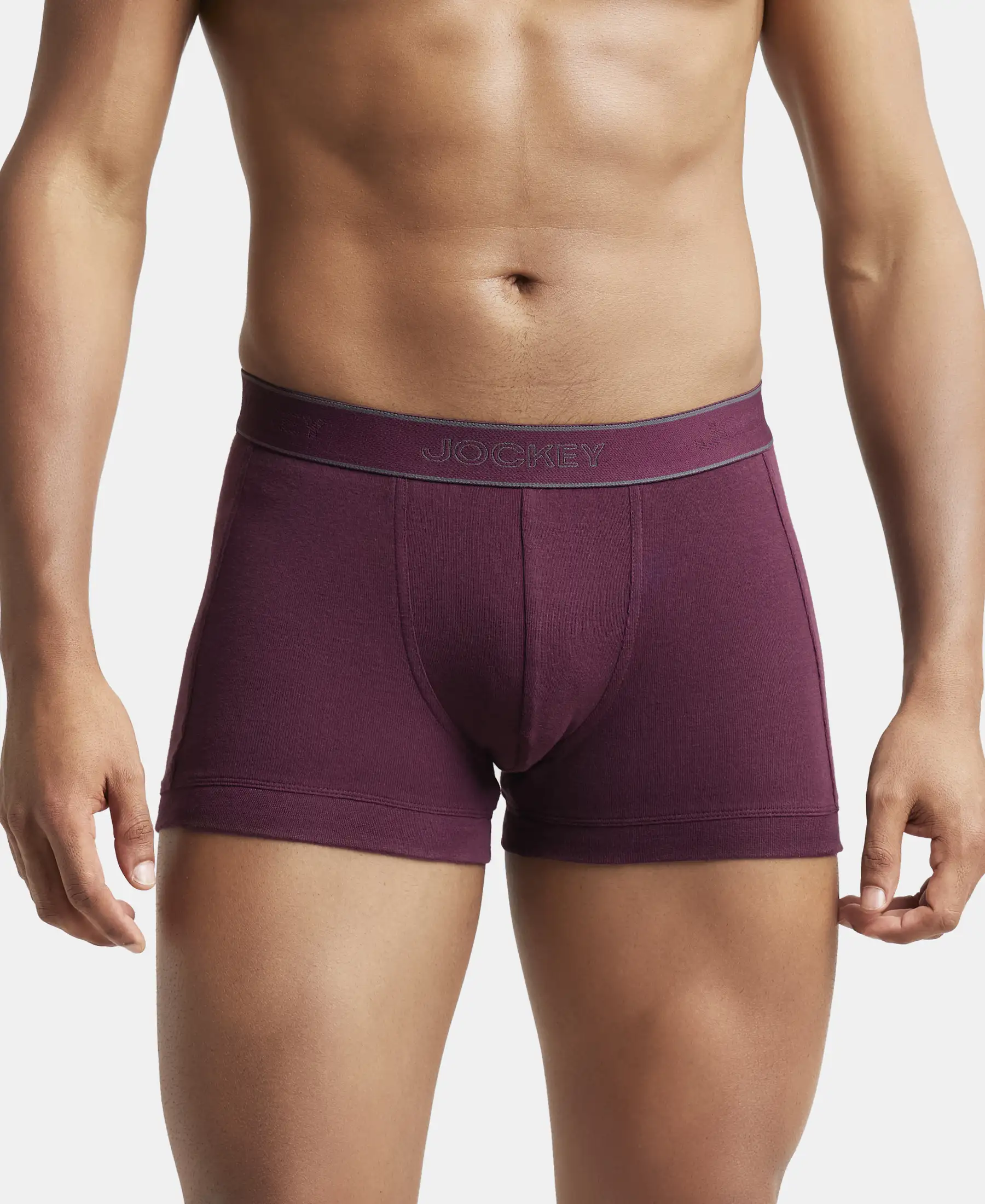 Super Combed Cotton Rib Solid Trunk with StayFresh Treatment - Wine Tasting (Pack of 2) - Image 7