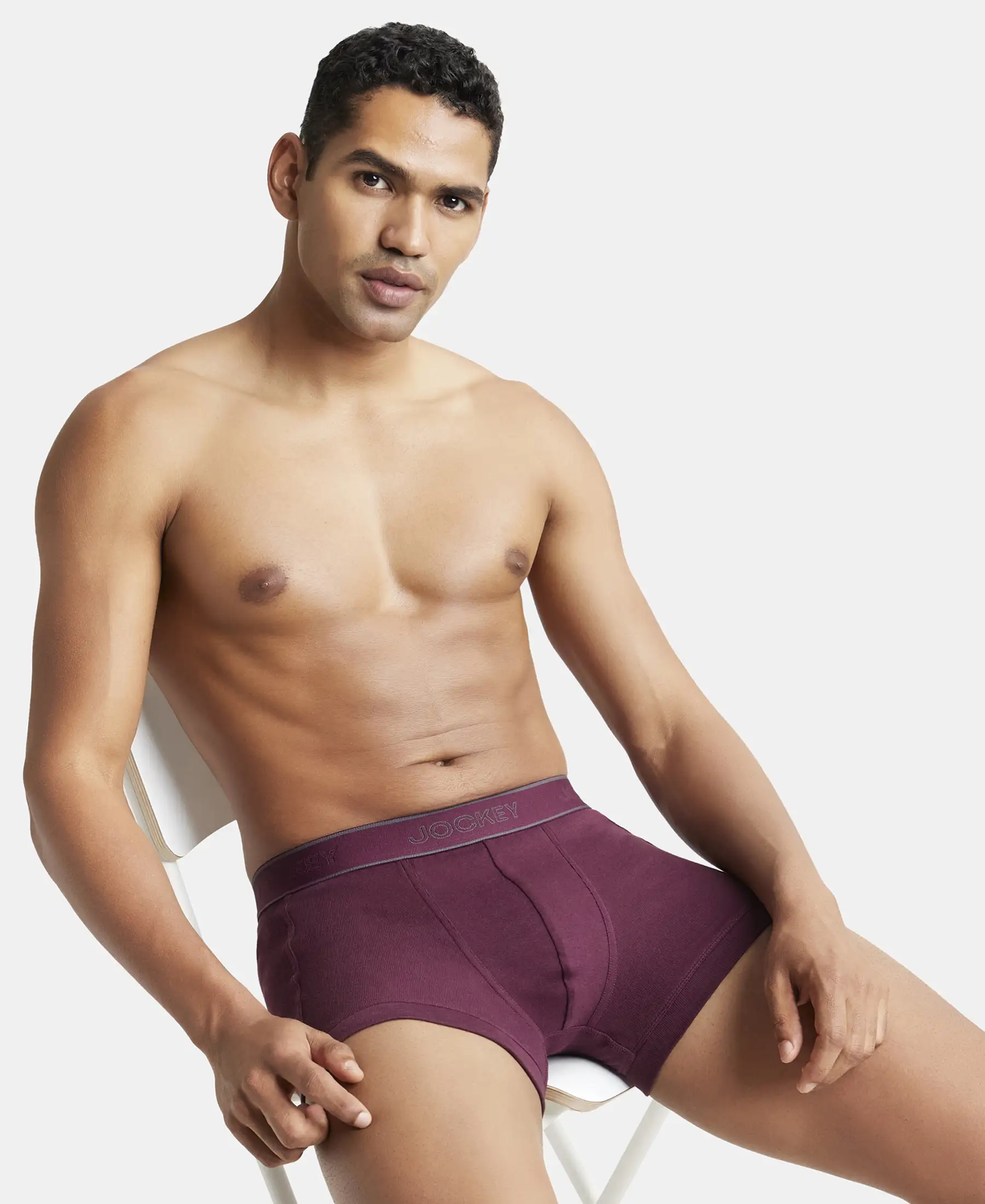 Super Combed Cotton Rib Solid Trunk with StayFresh Treatment - Wine Tasting (Pack of 2) - Image 8