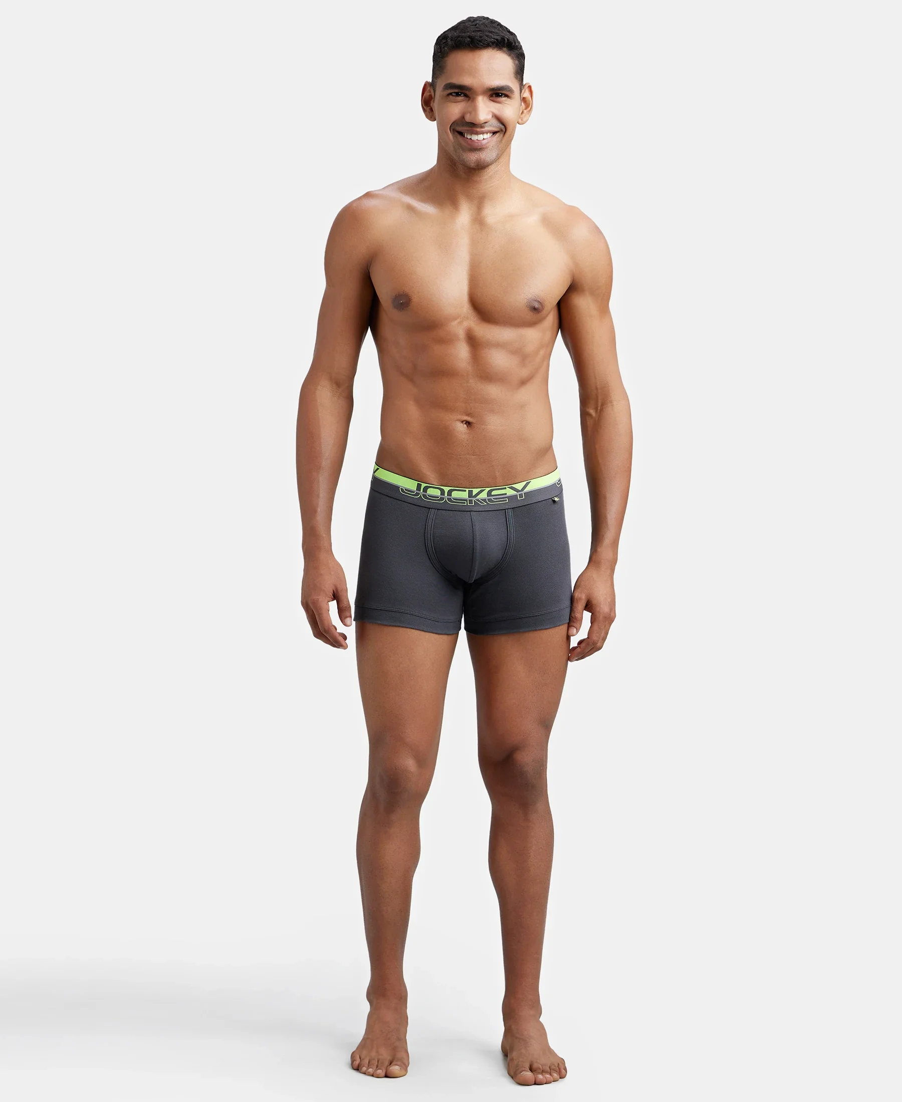 Super Combed Cotton Rib Solid Trunk with Ultrasoft Waistband - Asphalt - Image 4