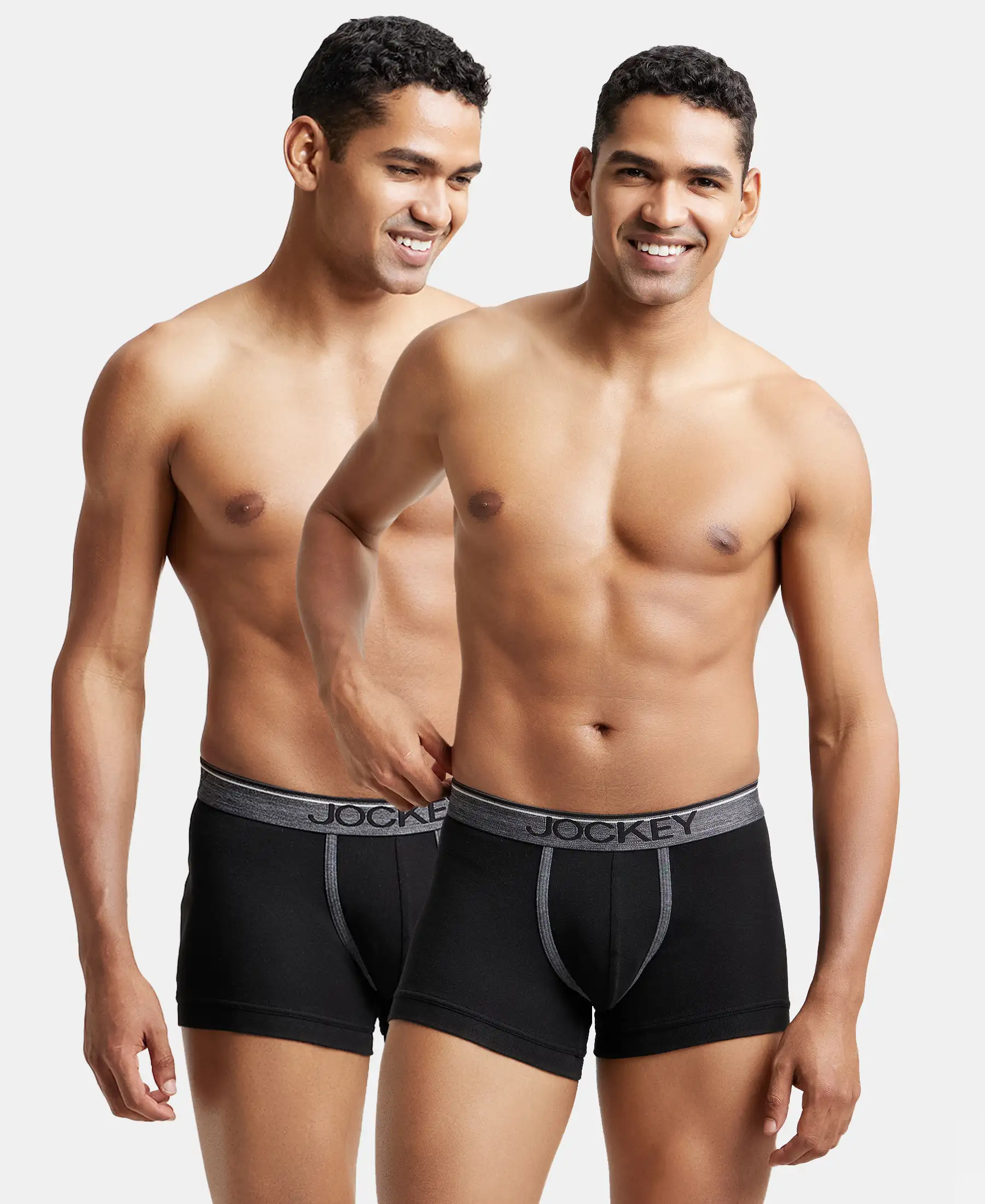 Super Combed Cotton Rib Solid Trunk with Ultrasoft Waistband - Black (Pack of 2) - Image 5