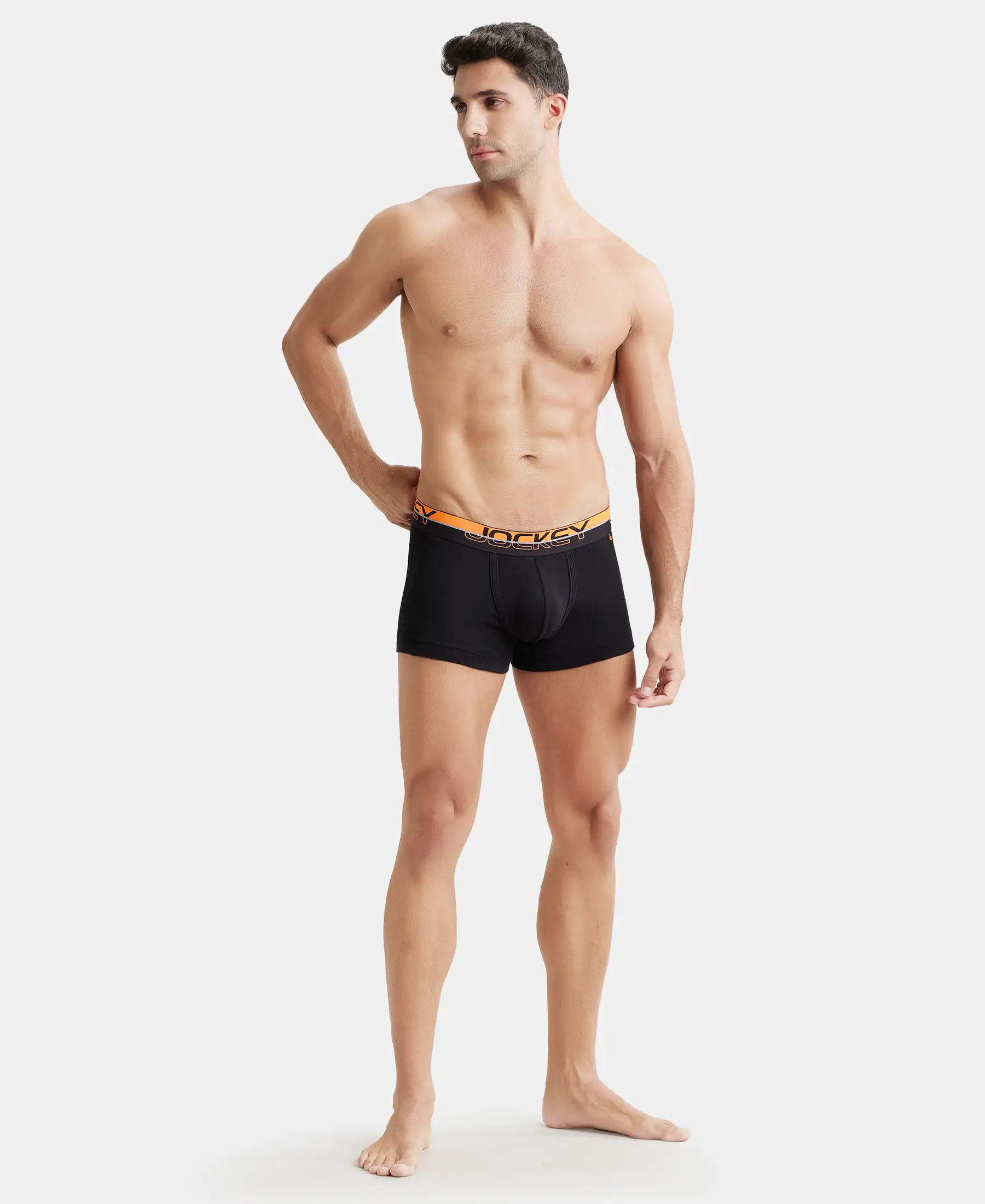 Super Combed Cotton Rib Solid Trunk with Ultrasoft Waistband - Black (Pack of 2) - Image 4