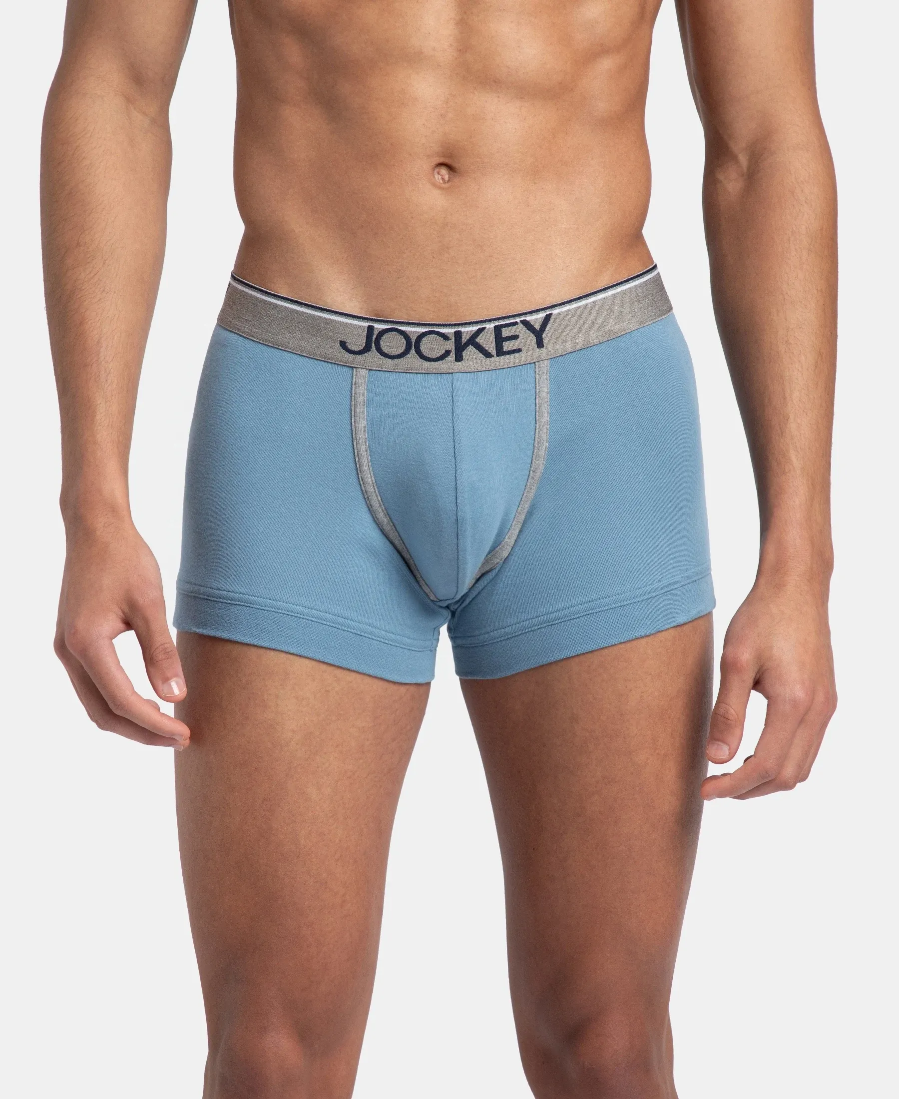 Super Combed Cotton Rib Solid Trunk with Ultrasoft Waistband - Blue Shadow (Pack of 2) - Image 2