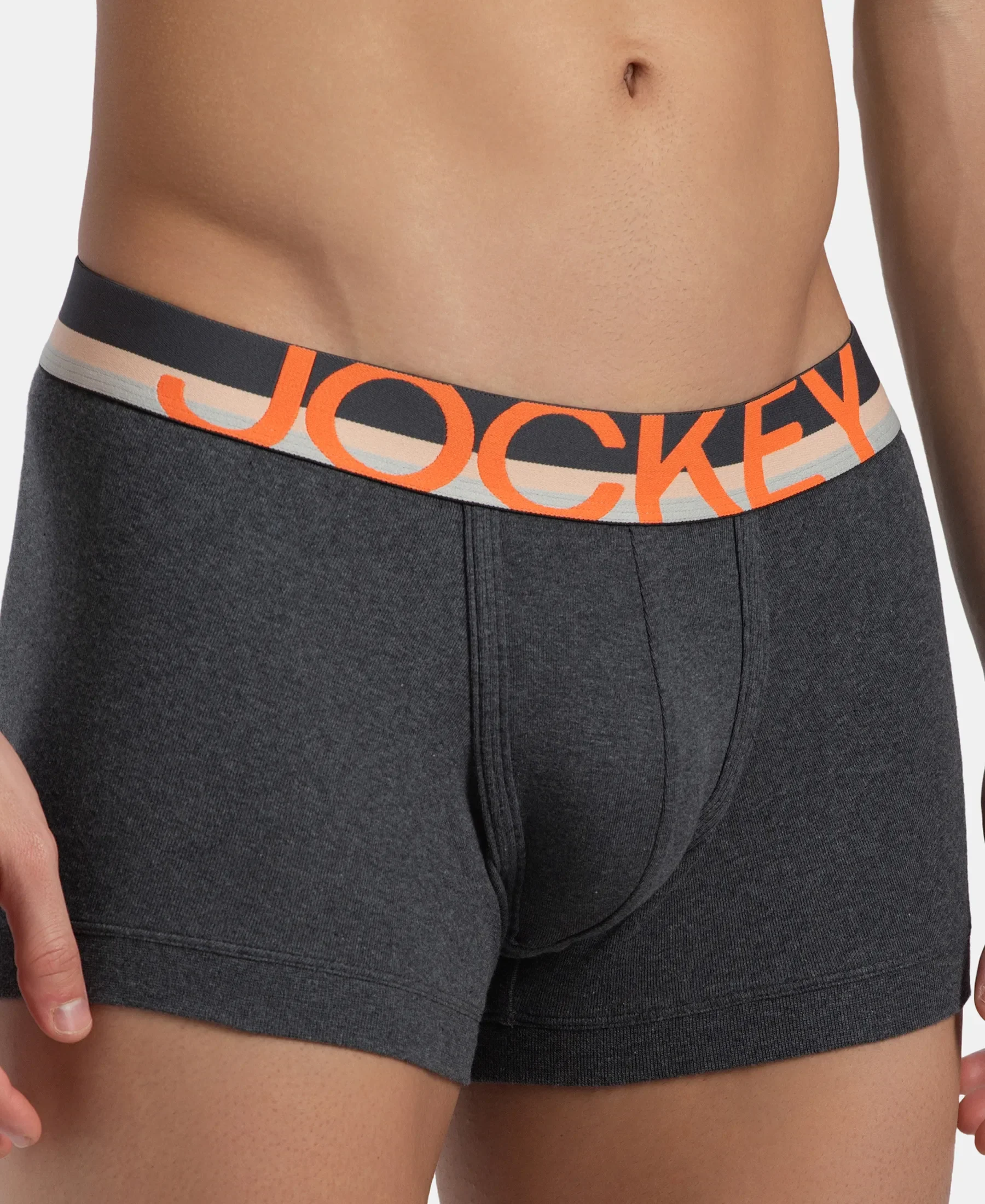 Super Combed Cotton Rib Solid Trunk with Ultrasoft Waistband - Charcoal Melange (Pack of 2) - Image 14