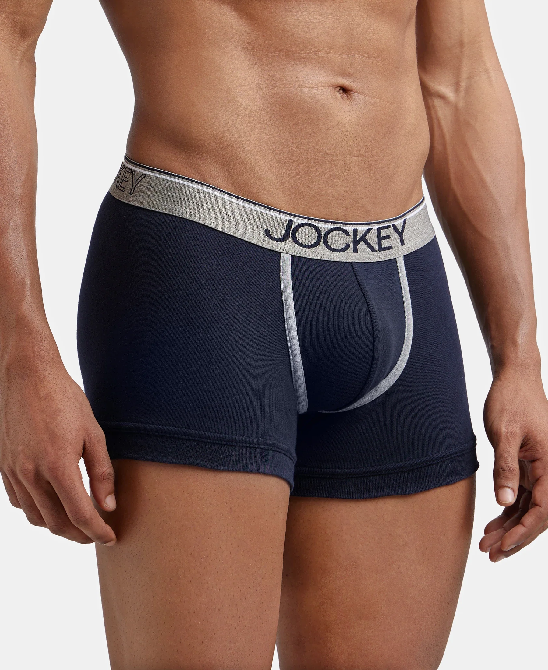 Super Combed Cotton Rib Solid Trunk with Ultrasoft Waistband - Deep Navy - Image 2