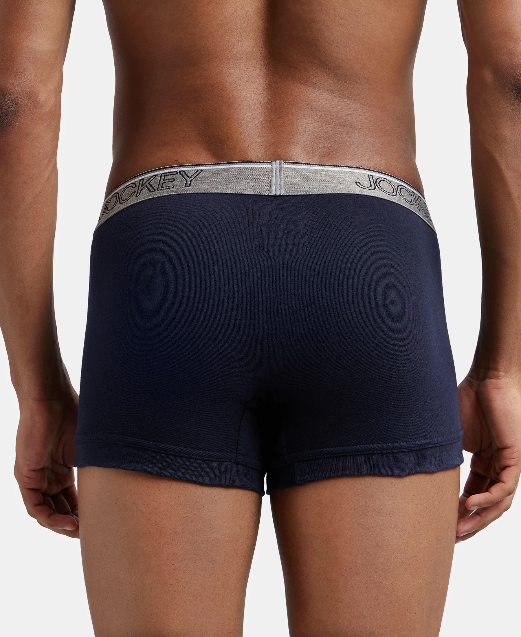 Super Combed Cotton Rib Solid Trunk with Ultrasoft Waistband - Deep Navy - Image 3