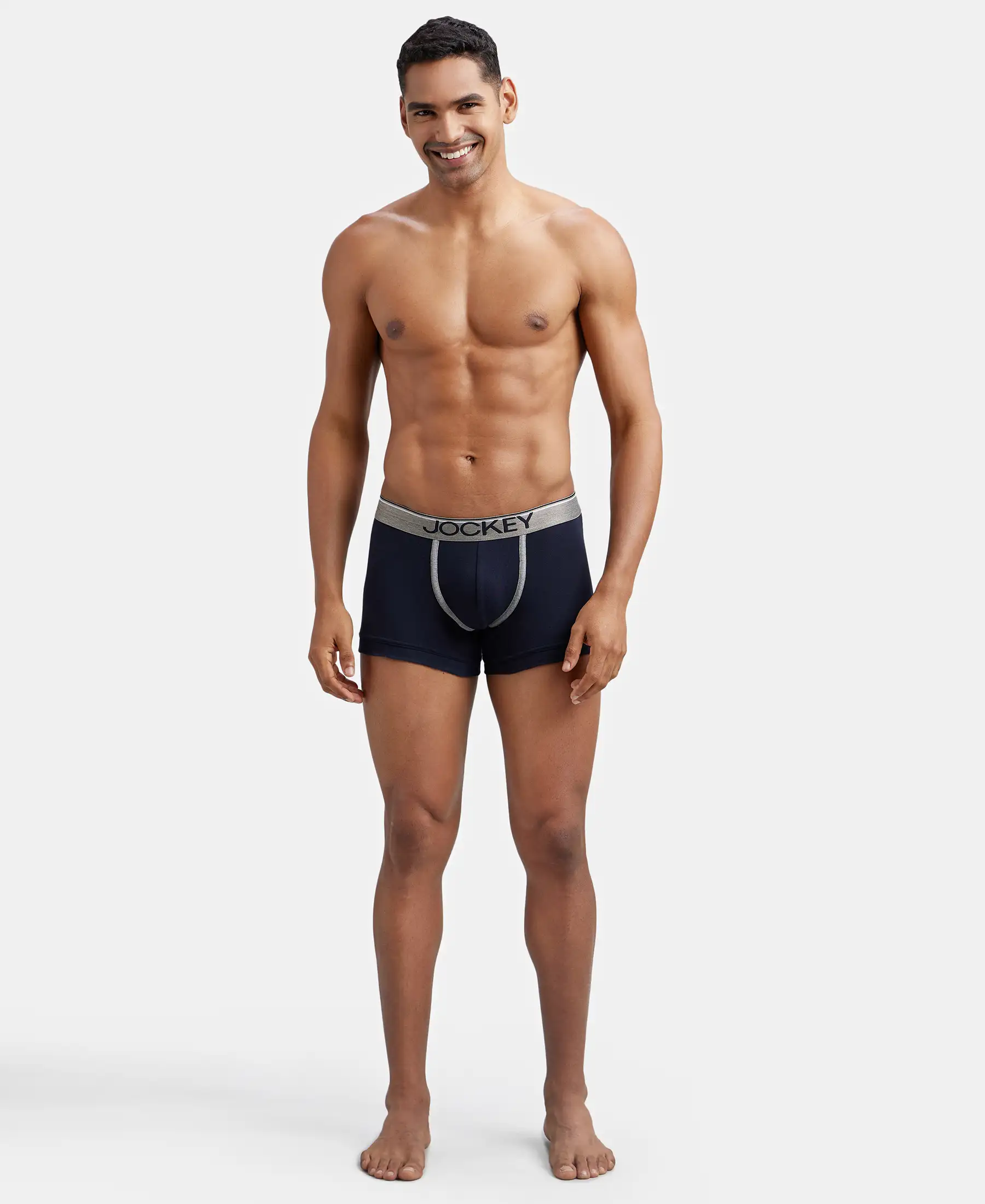 Super Combed Cotton Rib Solid Trunk with Ultrasoft Waistband - Deep Navy (Pack of 2) - Image 4