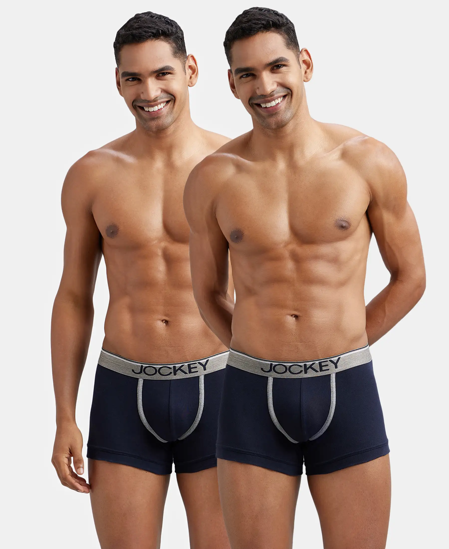 Super Combed Cotton Rib Solid Trunk with Ultrasoft Waistband - Deep Navy (Pack of 2) - Image 5