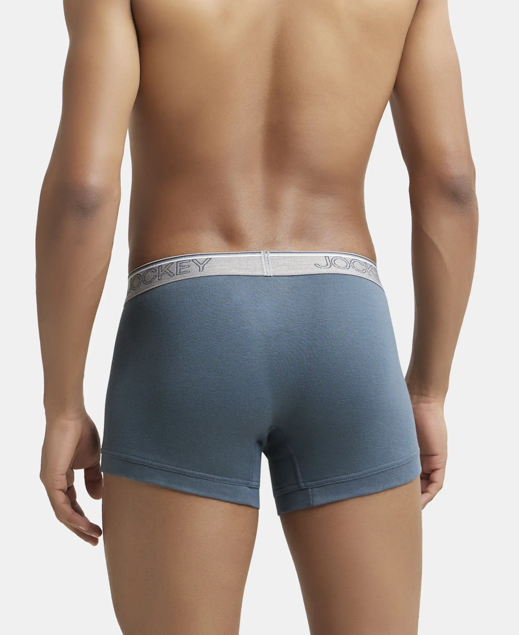 Super Combed Cotton Rib Solid Trunk with Ultrasoft Waistband - Deep Slate - Image 3