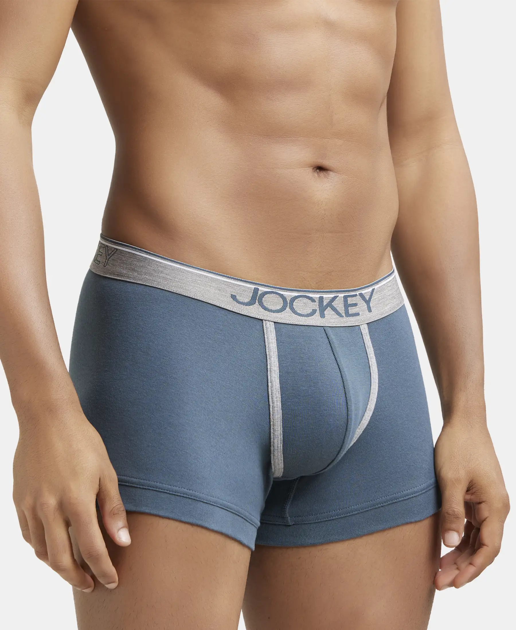 Super Combed Cotton Rib Solid Trunk with Ultrasoft Waistband - Deep Slate (Pack of 2) - Image 2