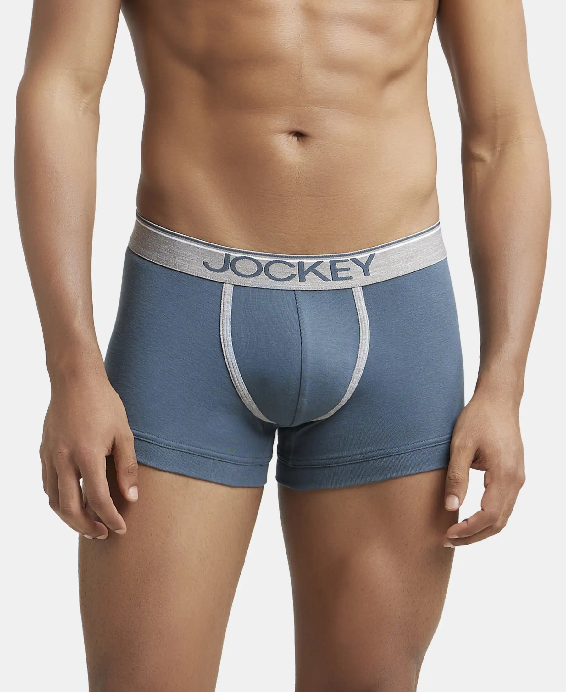 Super Combed Cotton Rib Solid Trunk with Ultrasoft Waistband - Deep Slate (Pack of 2) - Image 7