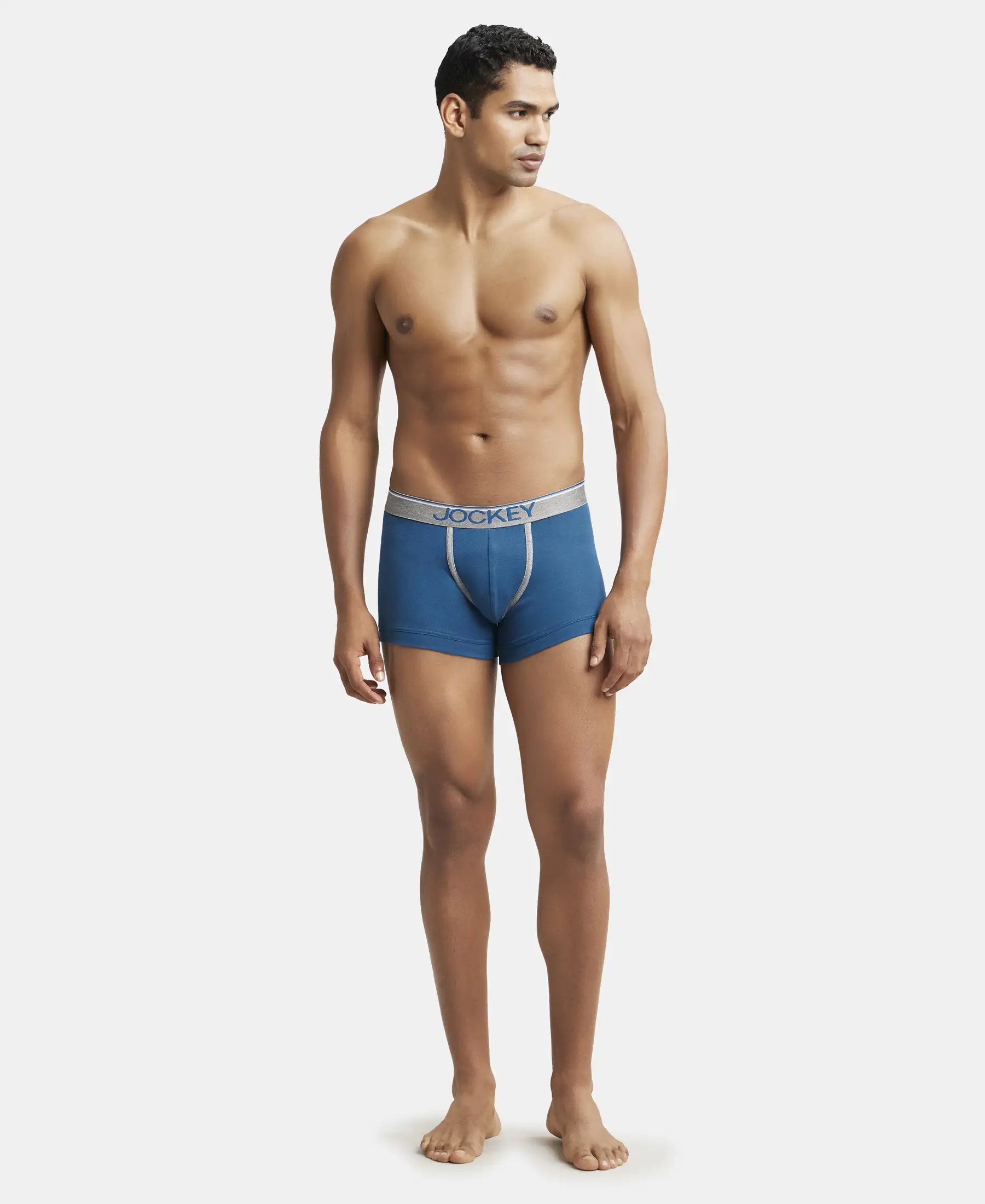 Super Combed Cotton Rib Solid Trunk with Ultrasoft Waistband - Seaport Teal - Image 4
