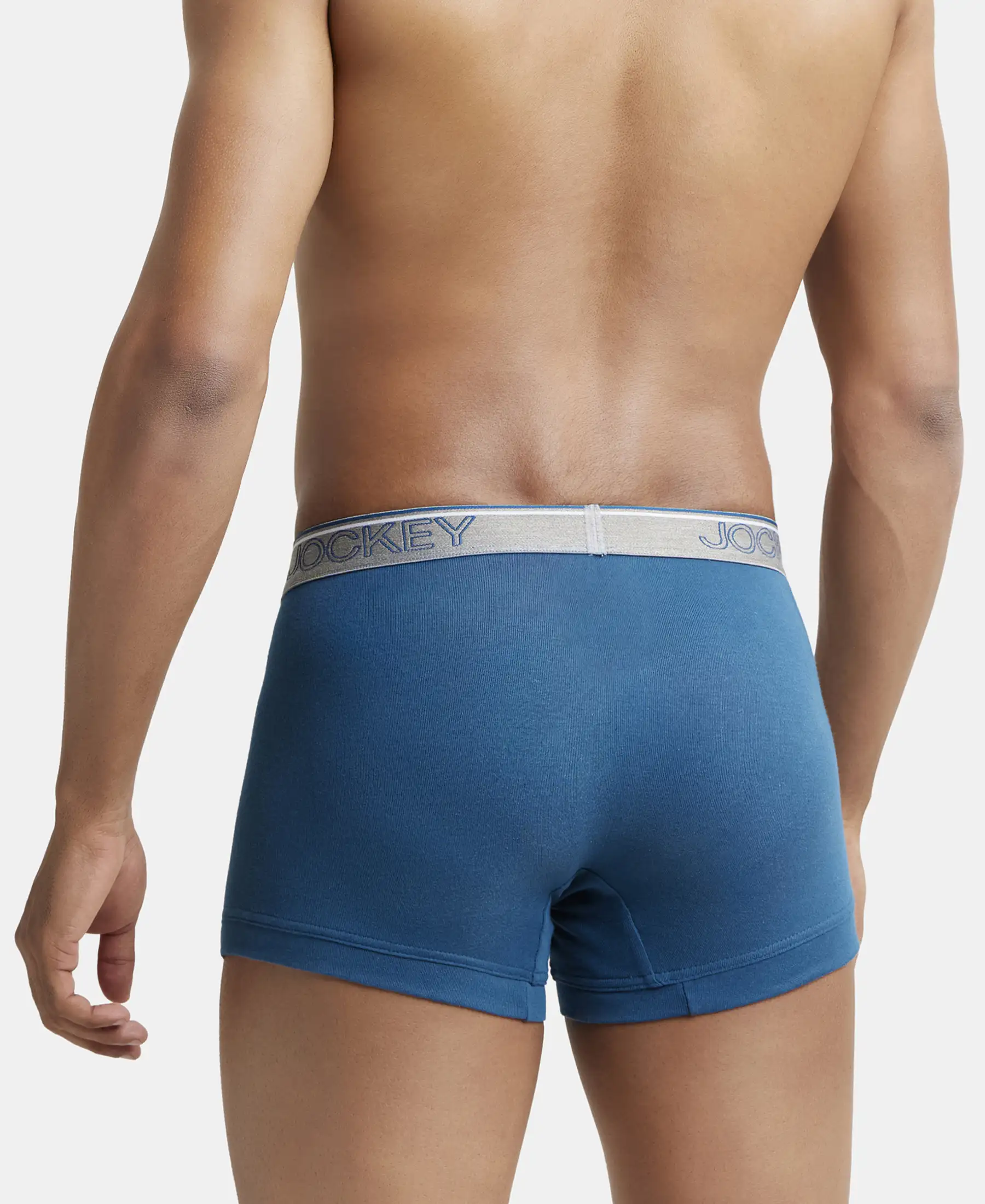 Super Combed Cotton Rib Solid Trunk with Ultrasoft Waistband - Seaport Teal (Pack of 2) - Image 3
