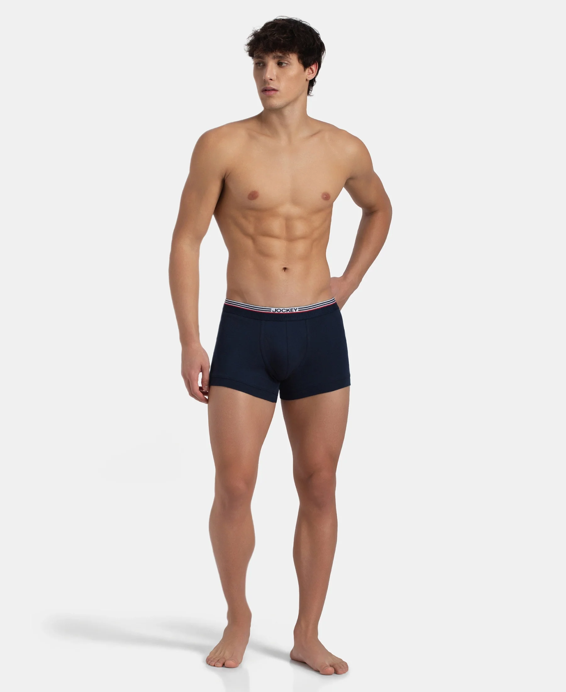 Super Combed Cotton Rib Trunk with Ultrasoft Waistband - New Navy - Image 4