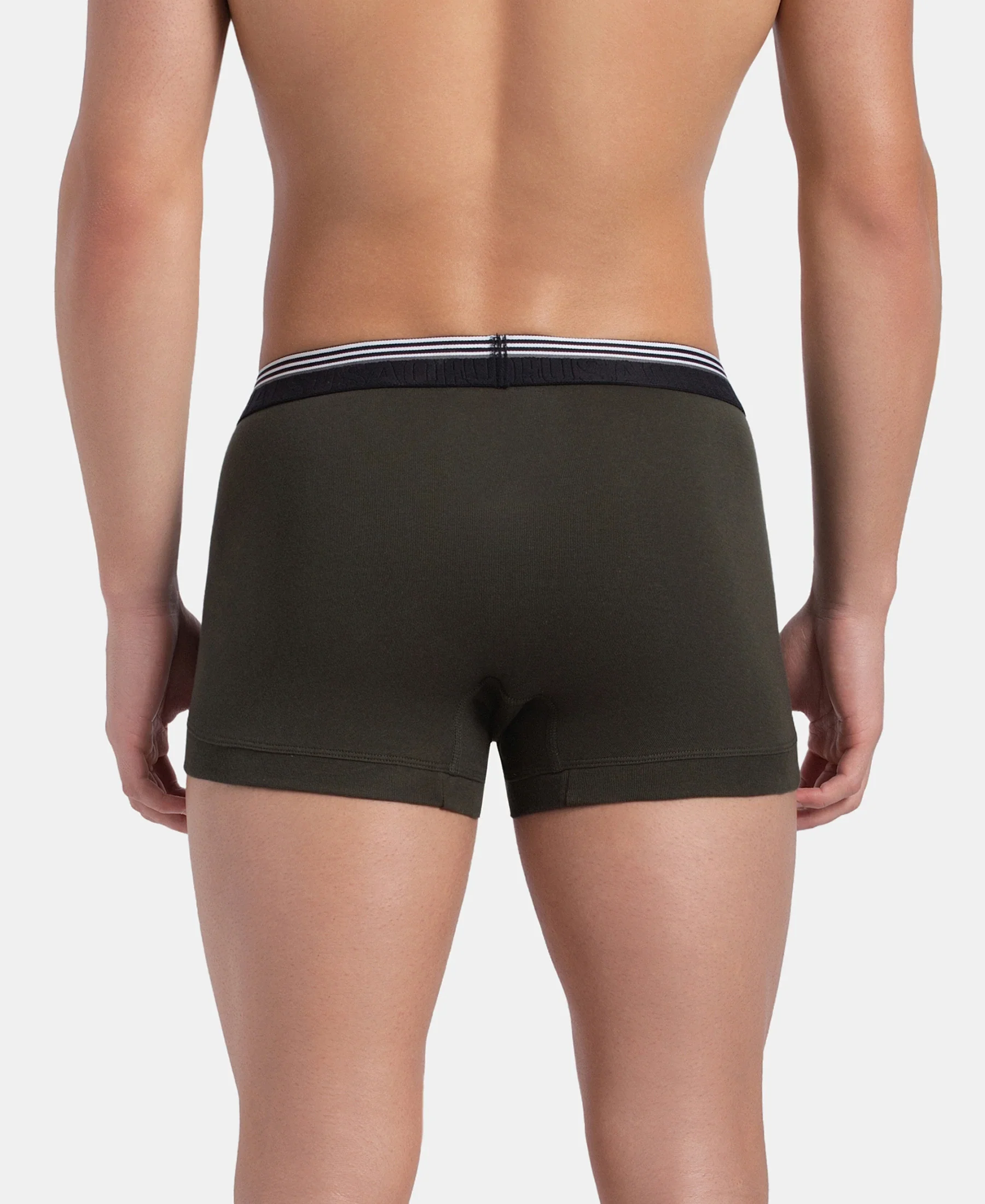 Super Combed Cotton Rib Trunk with Ultrasoft Waistband - New Olive - Image 3