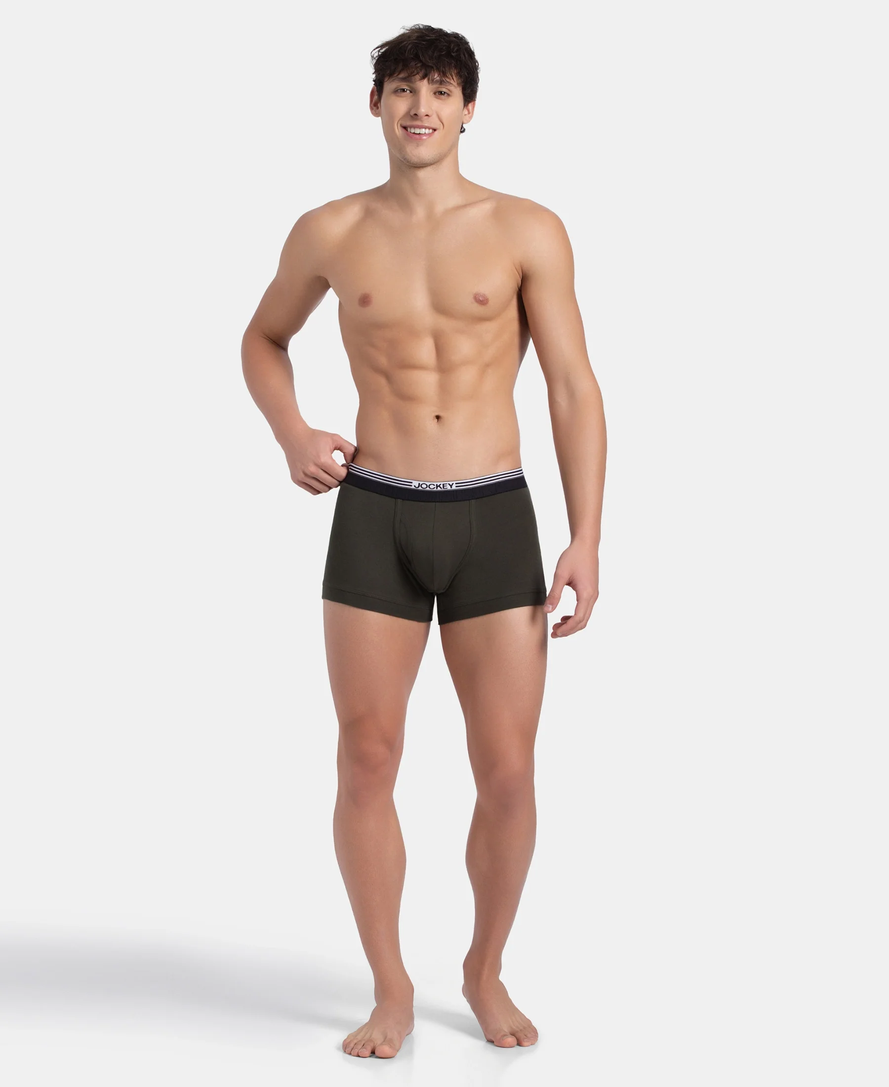 Super Combed Cotton Rib Trunk with Ultrasoft Waistband - New Olive - Image 4