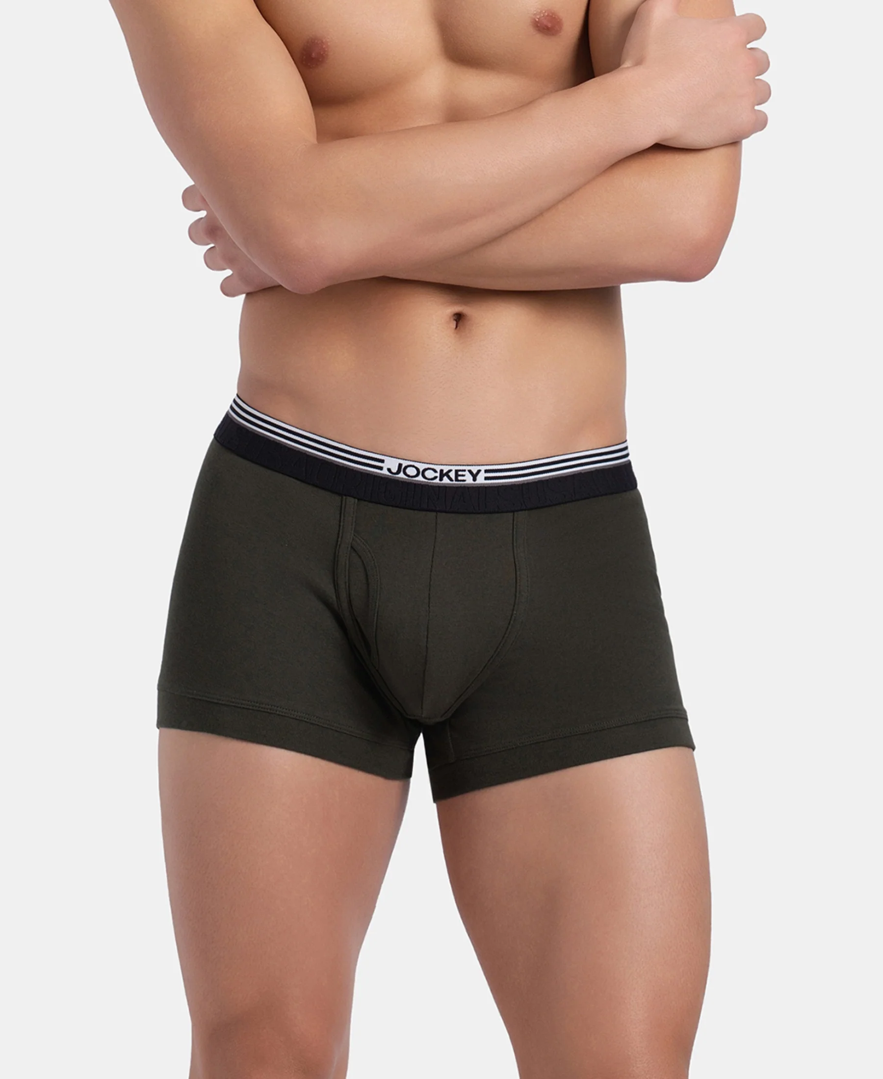 Super Combed Cotton Rib Trunk with Ultrasoft Waistband - New Olive - Image 5