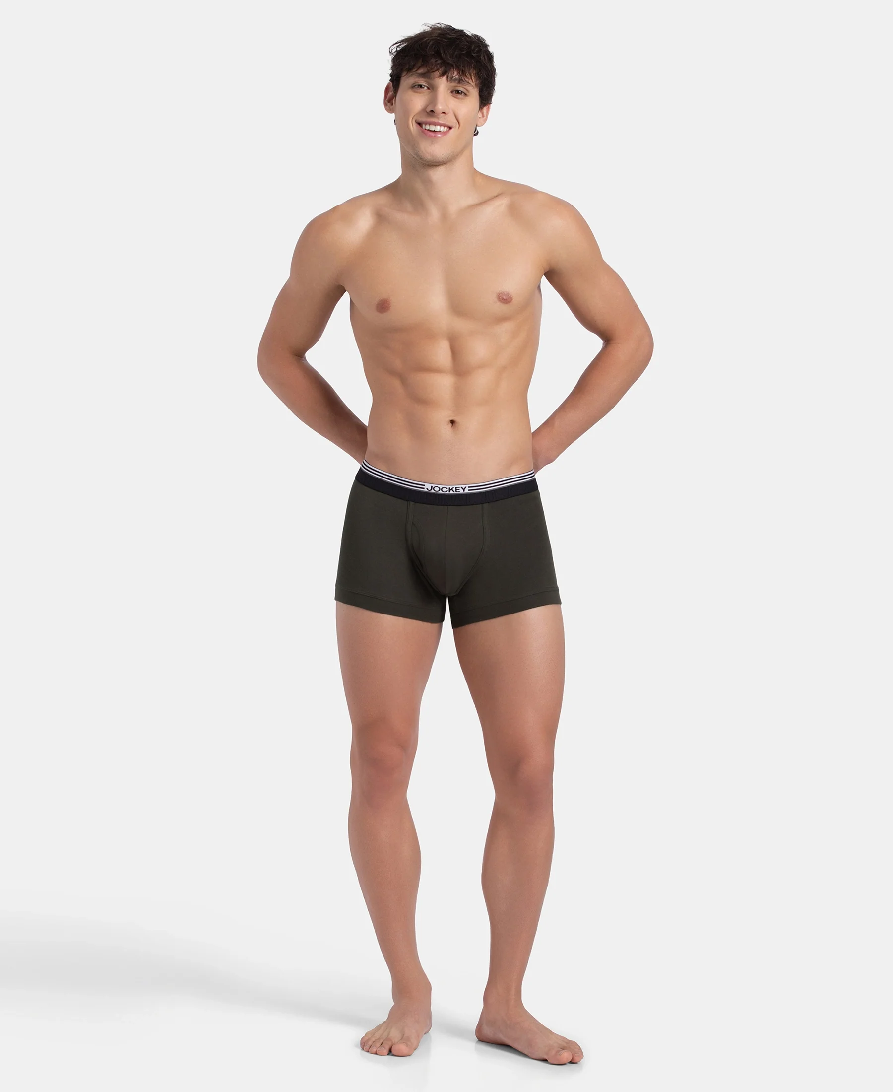 Super Combed Cotton Rib Trunk with Ultrasoft Waistband - New Olive - Image 6