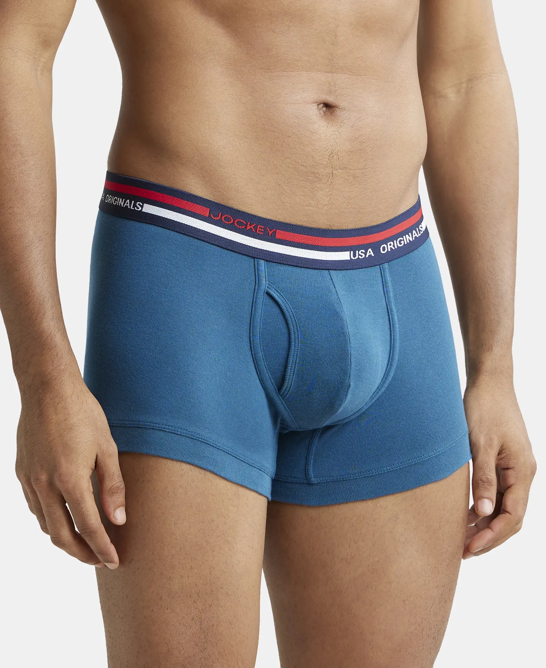 Super Combed Cotton Rib Trunk with Ultrasoft Waistband - Seaport Teal - Image 2