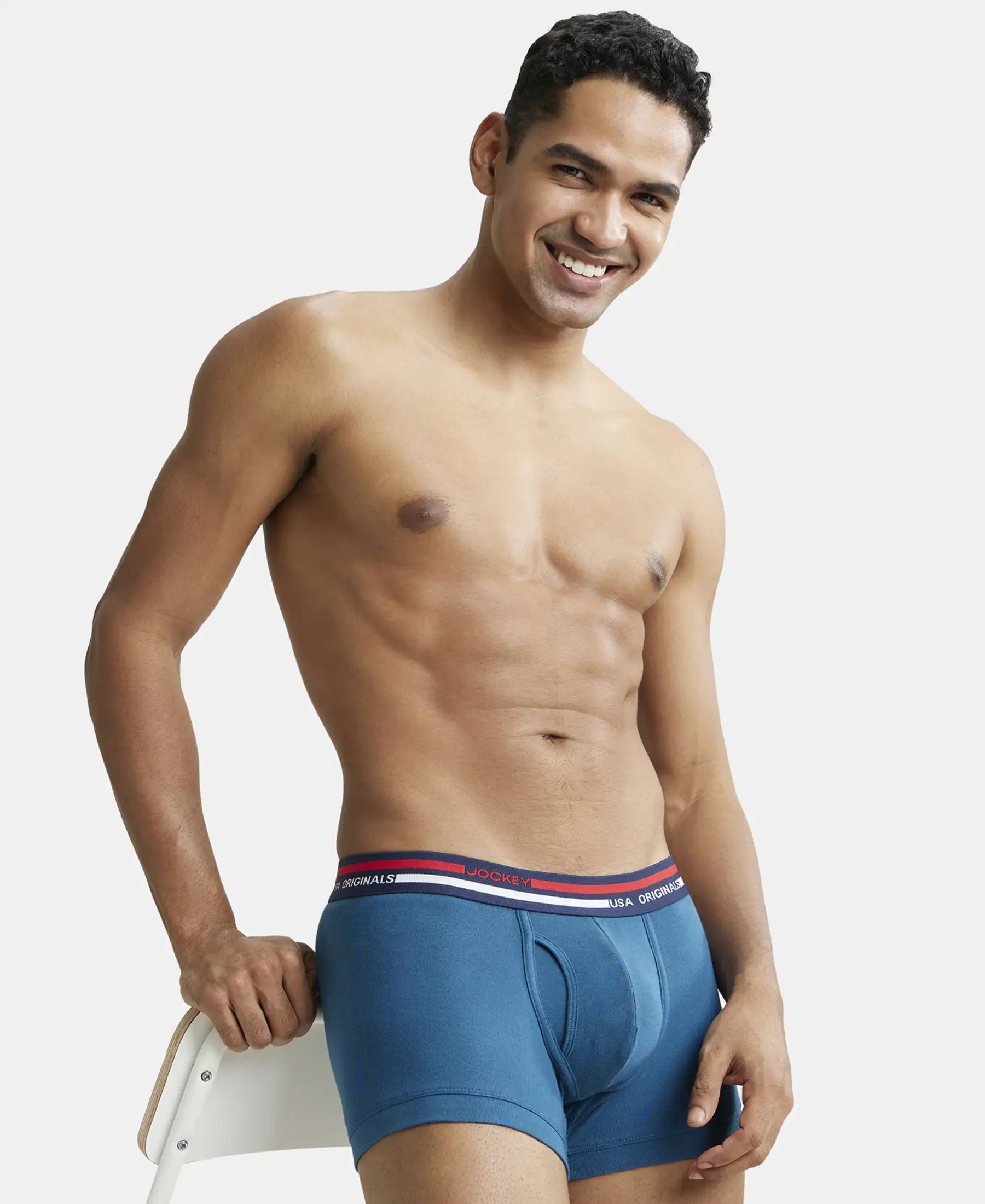 Super Combed Cotton Rib Trunk with Ultrasoft Waistband - Seaport Teal - Image 5