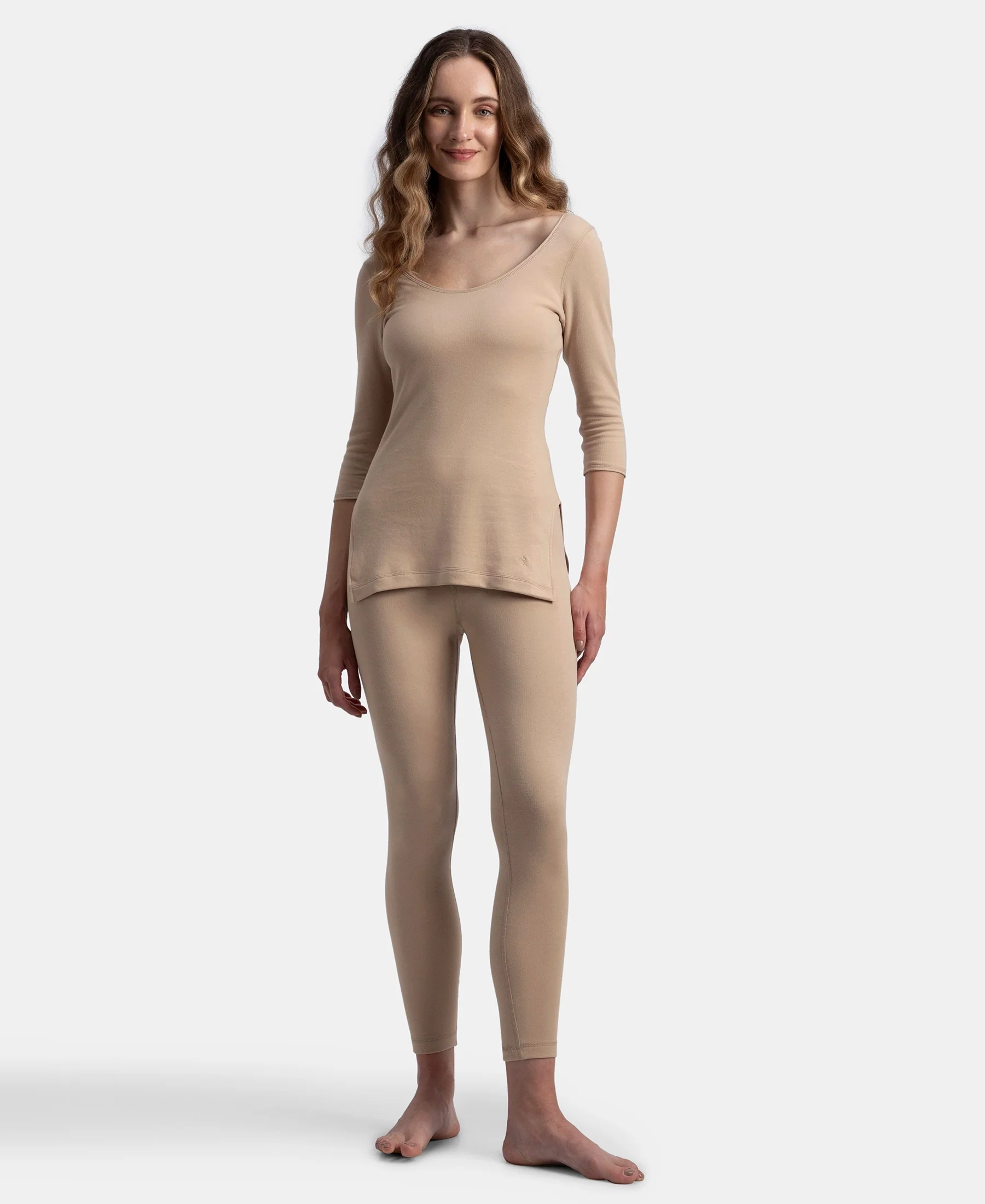 Super Warm Super Combed Cotton Rich Brushed Fabric Thermal Leggings with StayWarm Technology - Skin - Image 4