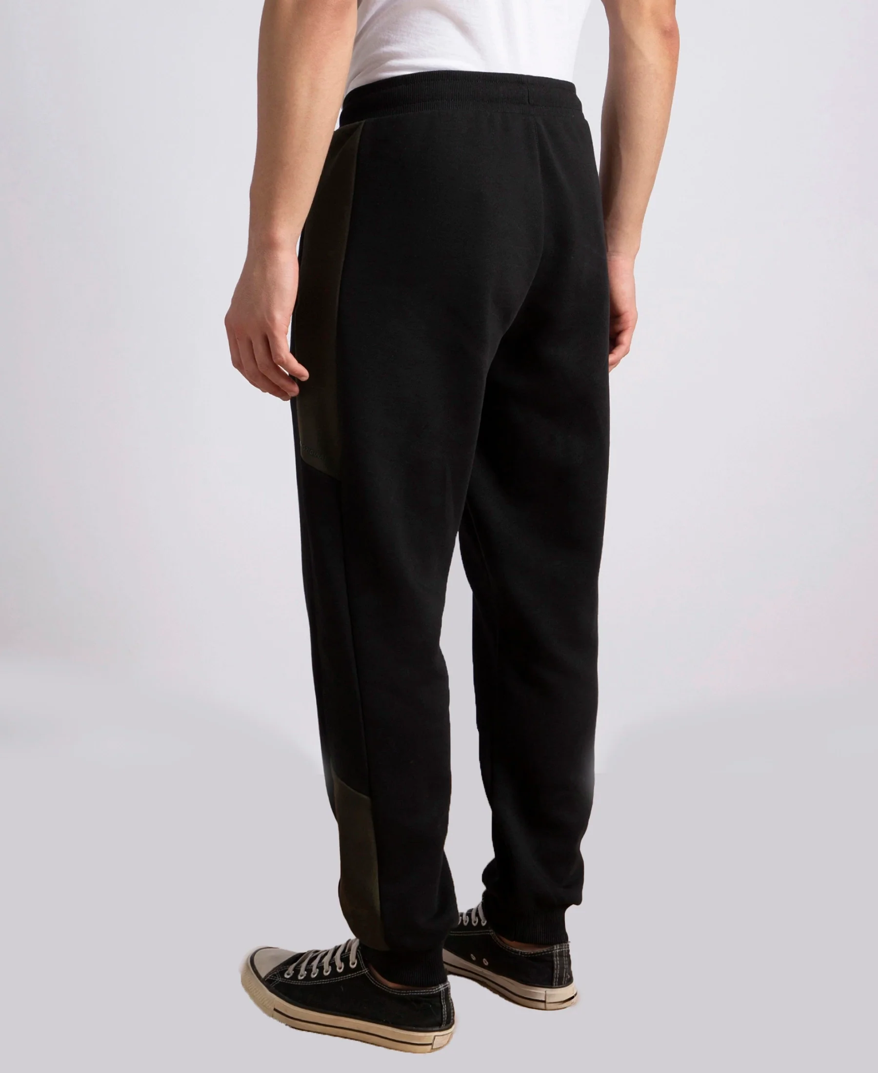 Super Combed Cotton Rich Fleece Fabric Regular Fit Jogger with Zipper Pockets - Black - Image 3