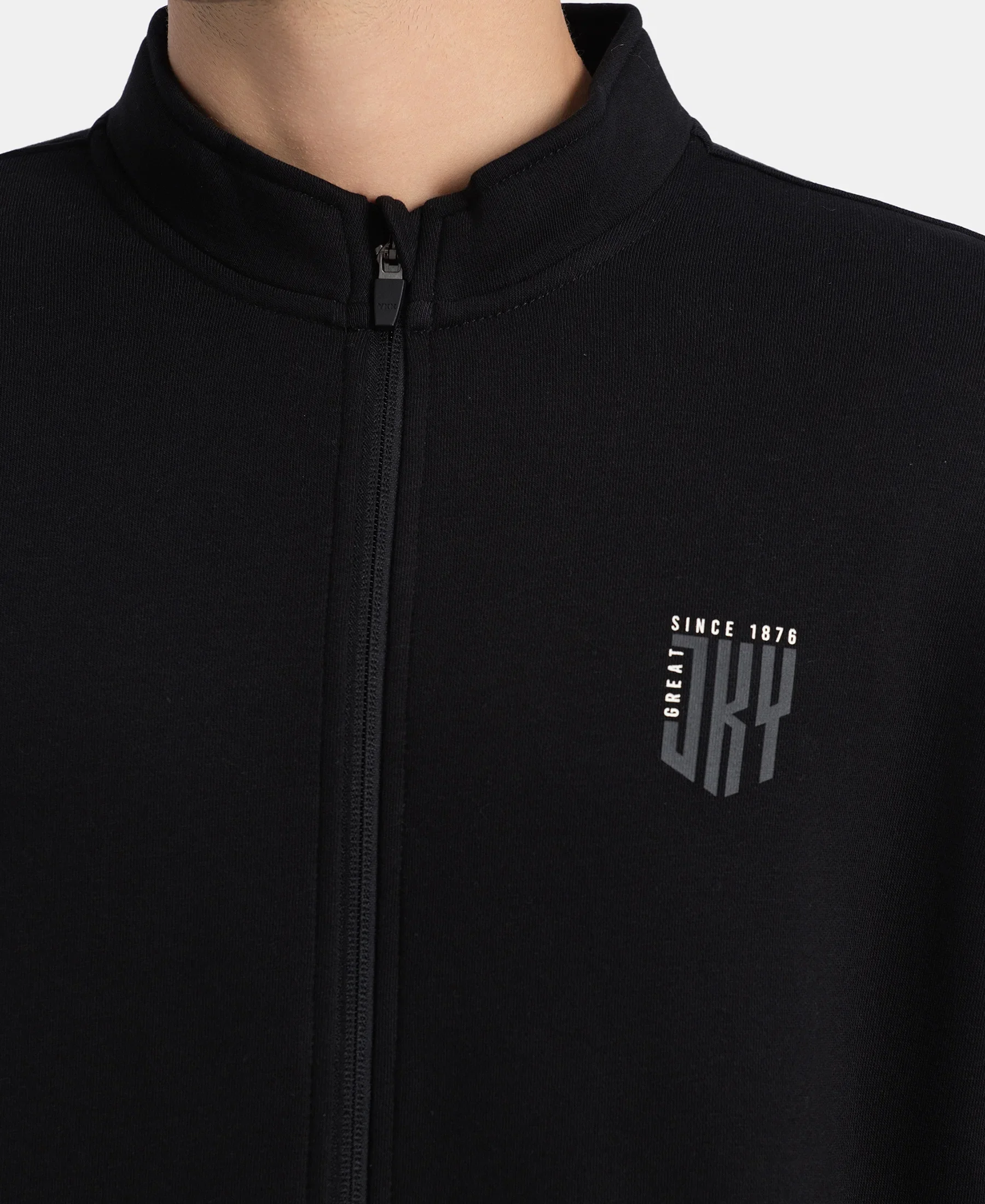 Super Combed Cotton Rich Fleece Jacket with StayWarm Technology - Black - Image 8