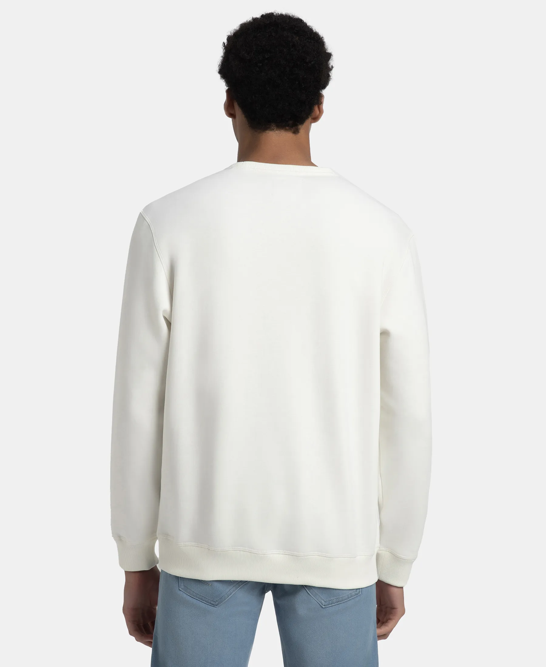 Super Combed Cotton Rich Fleece Sweatshirt with StayWarm Technology - Cannoli Cream - Image 3