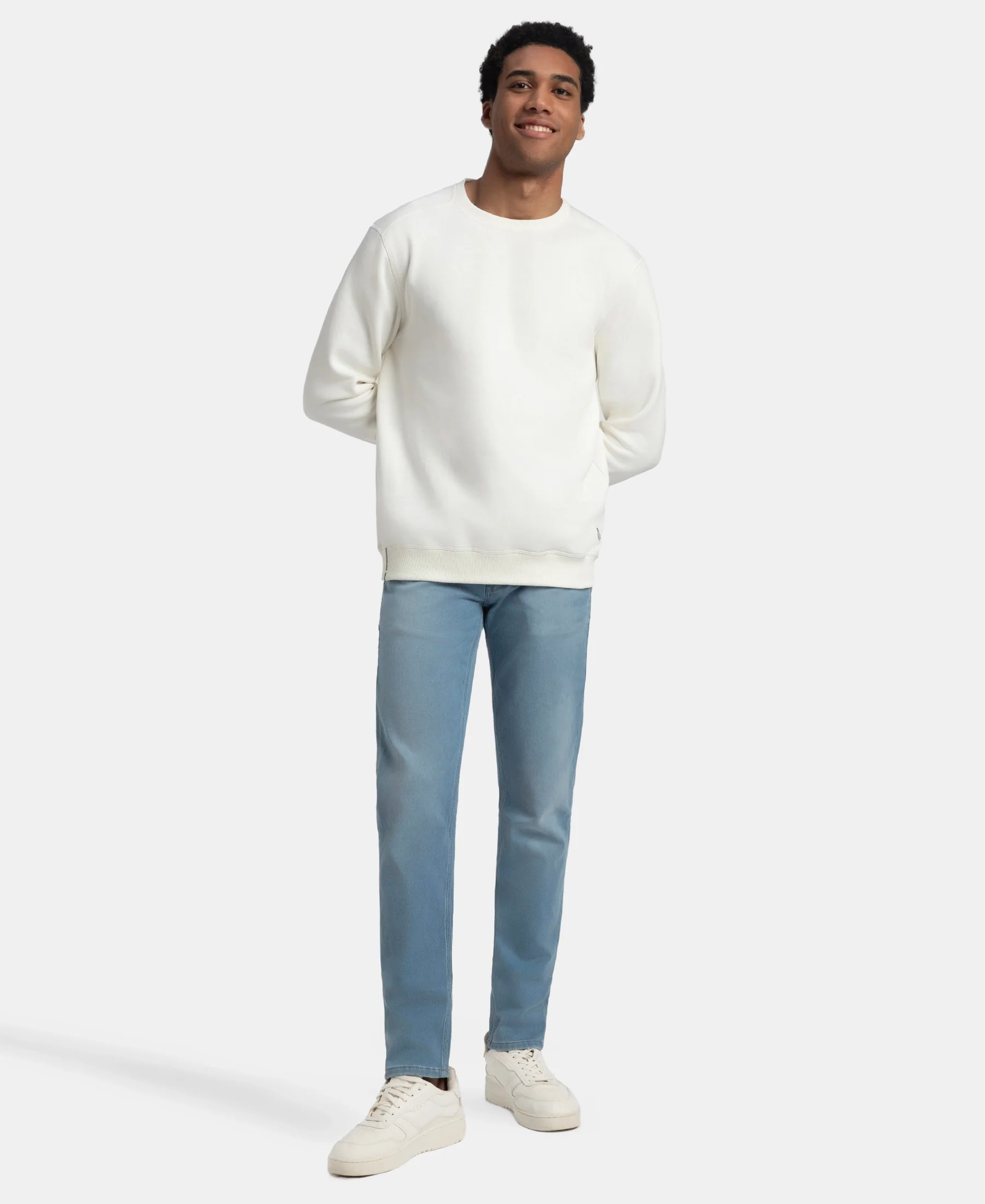 Super Combed Cotton Rich Fleece Sweatshirt with StayWarm Technology - Cannoli Cream - Image 4