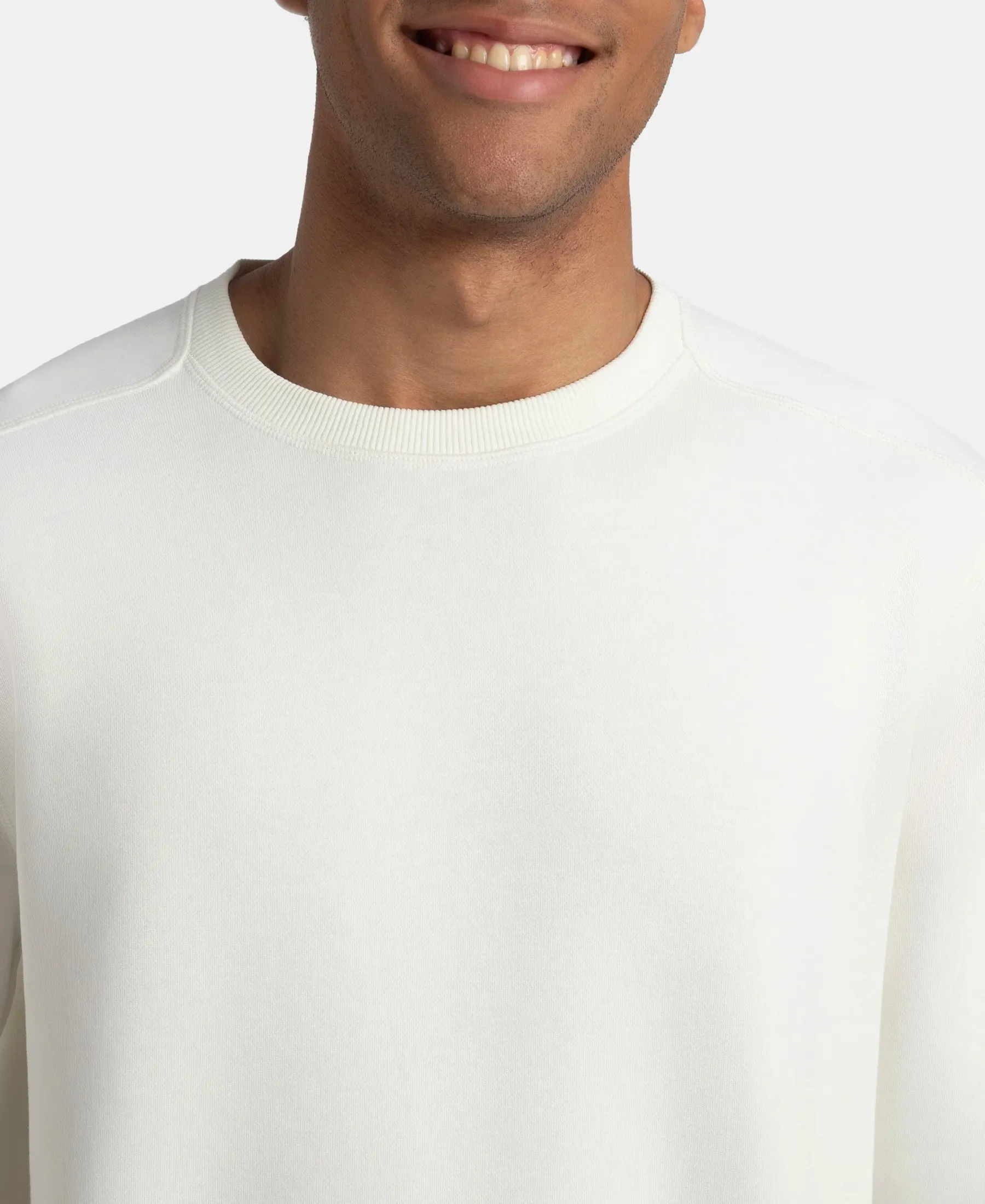 Super Combed Cotton Rich Fleece Sweatshirt with StayWarm Technology - Cannoli Cream - Image 6