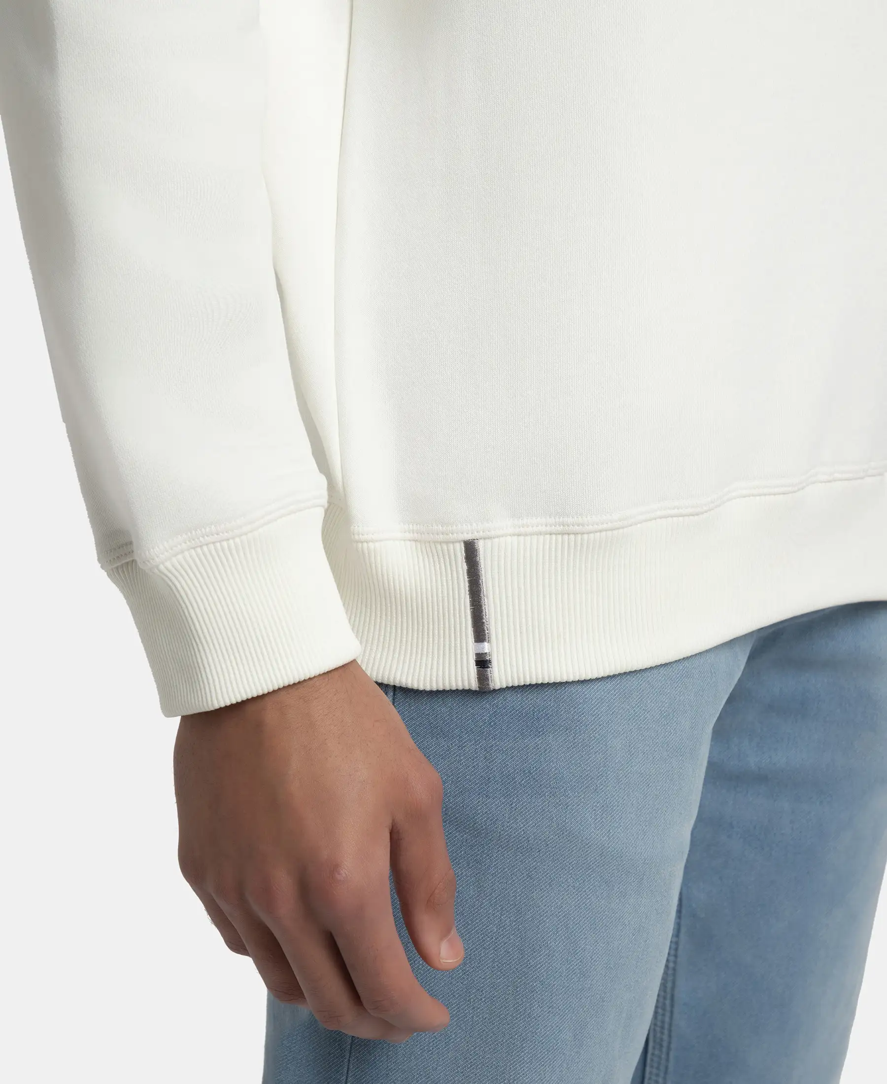 Super Combed Cotton Rich Fleece Sweatshirt with StayWarm Technology - Cannoli Cream - Image 8