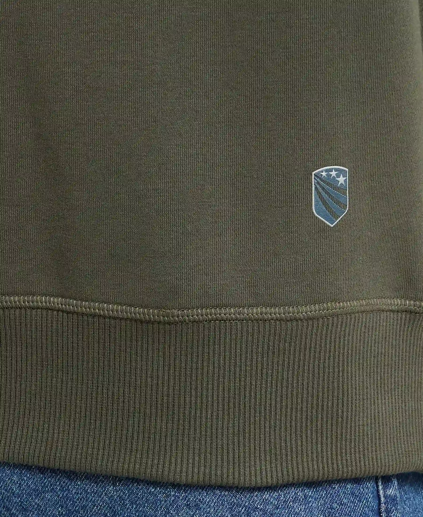 Super Combed Cotton Rich Fleece Sweatshirt with StayWarm Technology - Deep Olive - Image 7