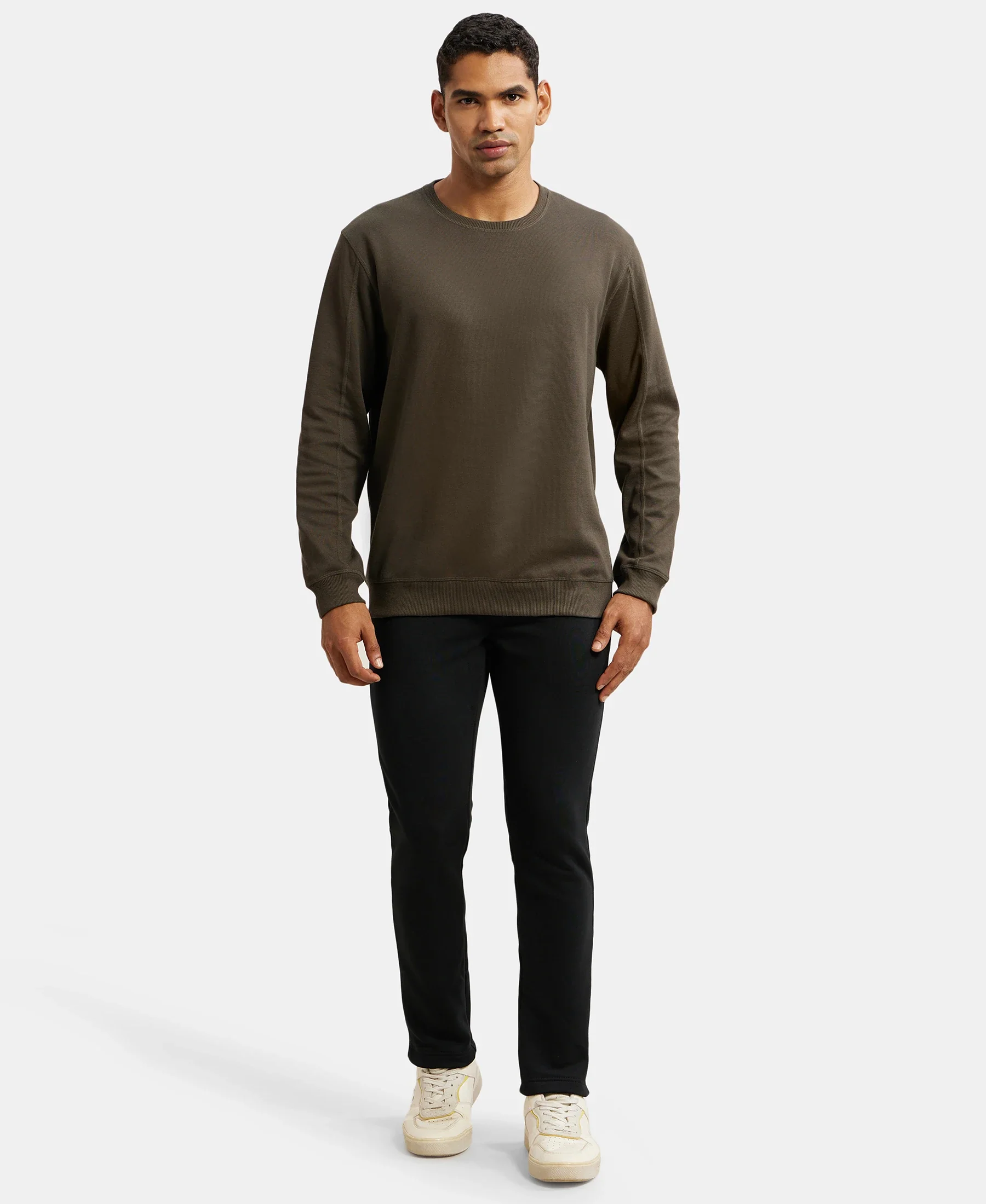 Super Combed Cotton Rich Fleece Trackpants with StayWarm Technology - Black - Image 4