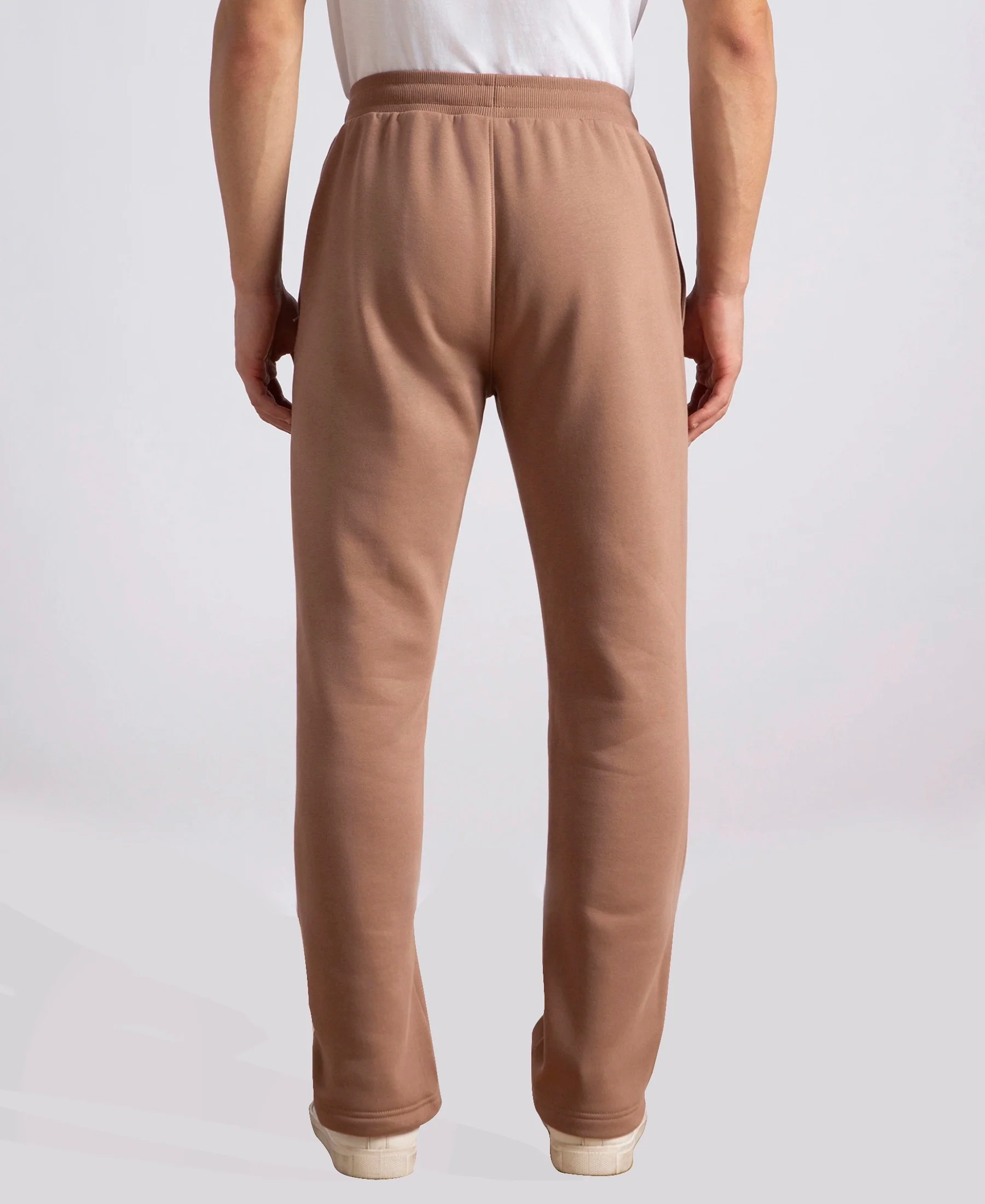 Super Combed Cotton Rich Straight Fit Fleece Trackpants with StayWarm Technology - Brownie - Image 3