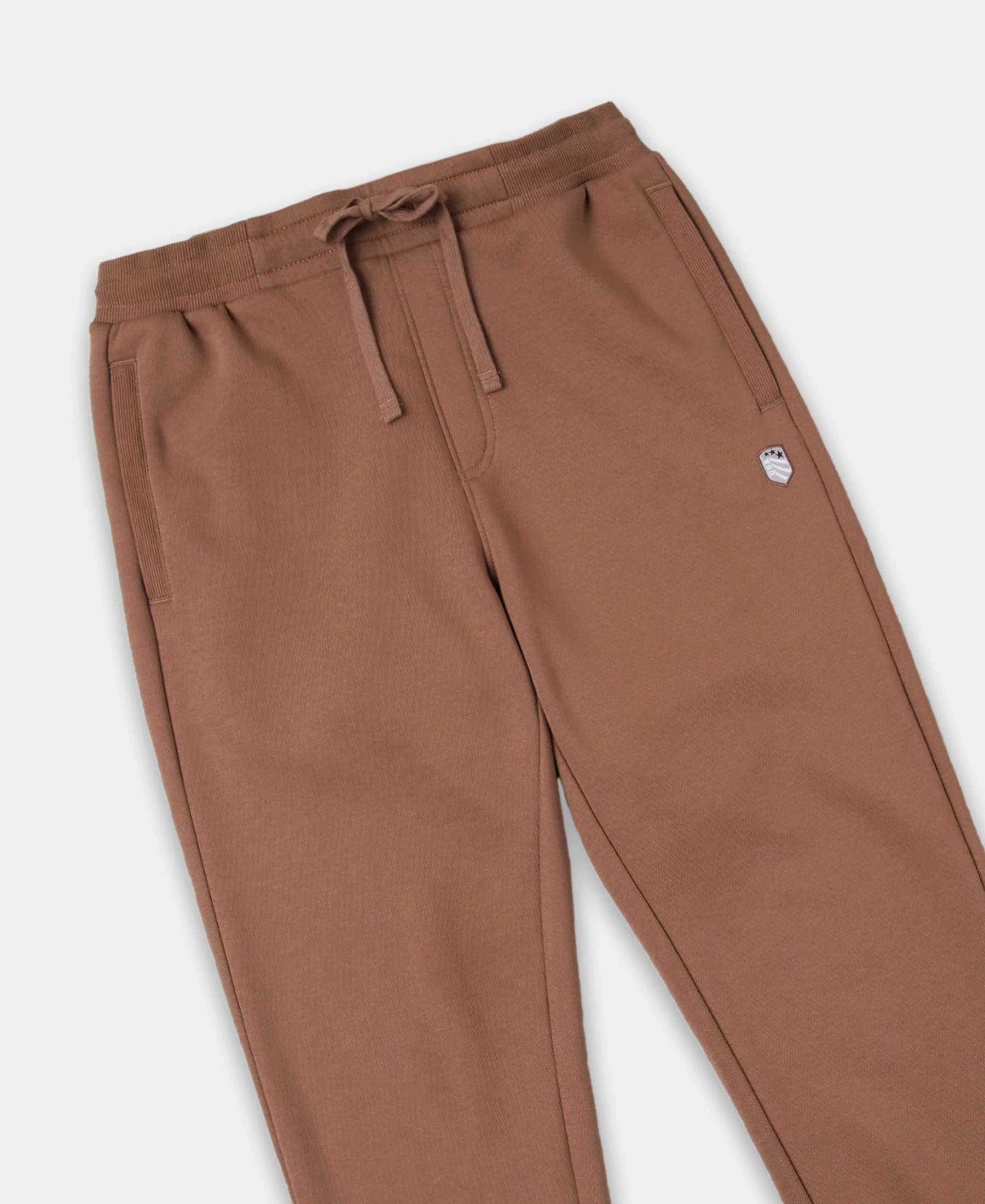 Super Combed Cotton Rich Straight Fit Fleece Trackpants with StayWarm Technology - Brownie - Image 9