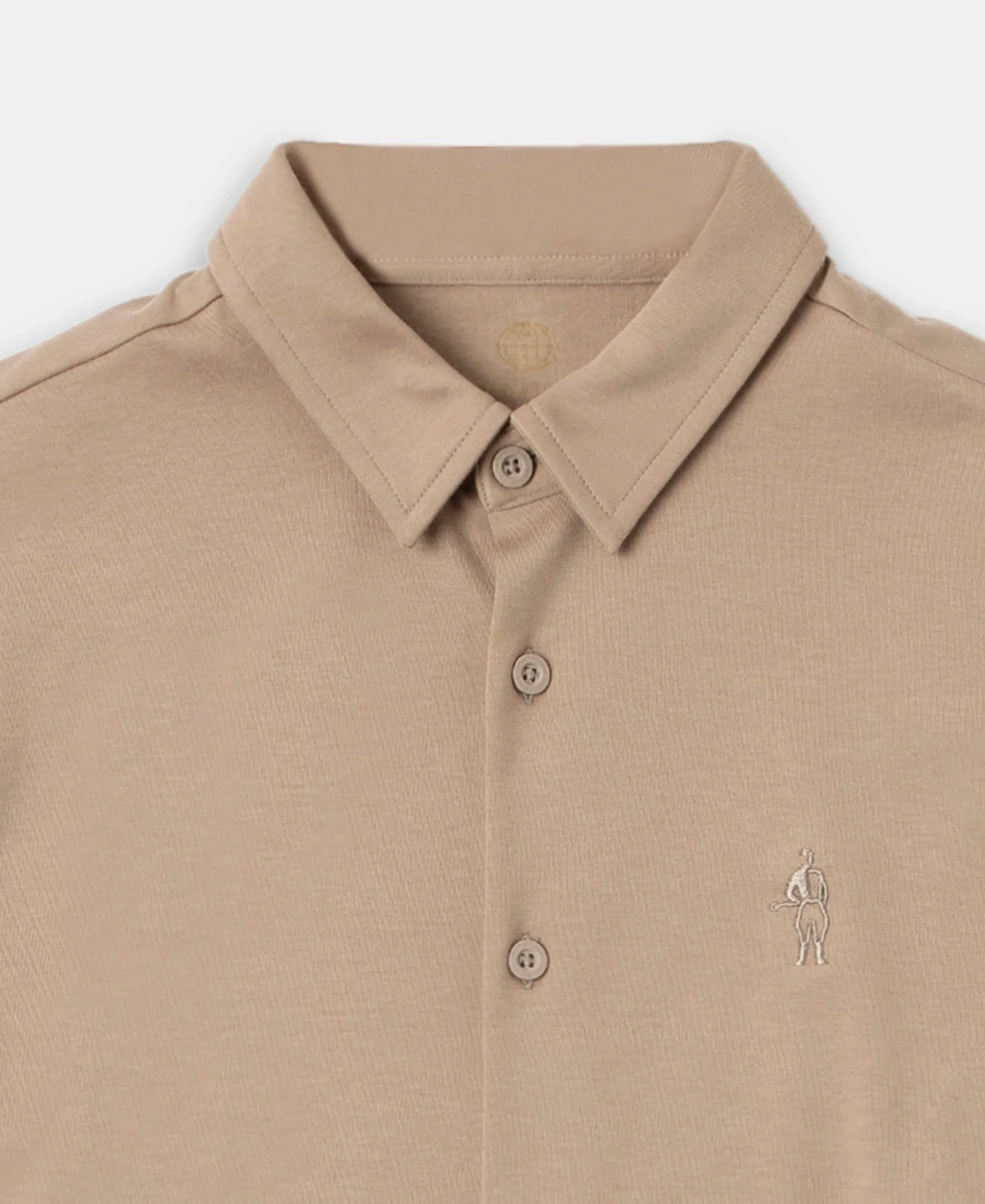 Super Combed Cotton Rich Full Sleeve Knit Shirt - Desert Taupe - Image 8