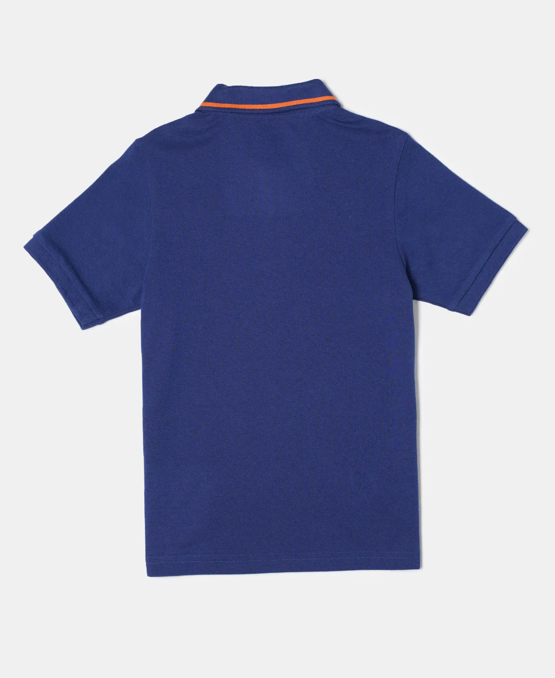 Boy's Super Combed Cotton Rich Graphic Printed Half Sleeve Polo T-Shirt - Blue Depth - Image 2